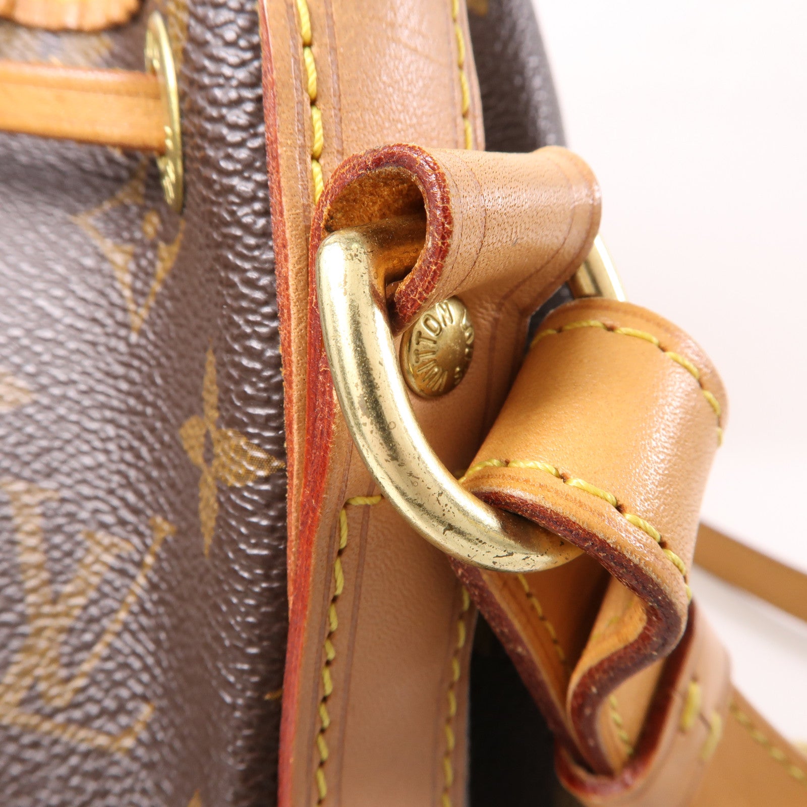 LOUIS VUITTON Monogram Noe BB金扣肩背袋棕色