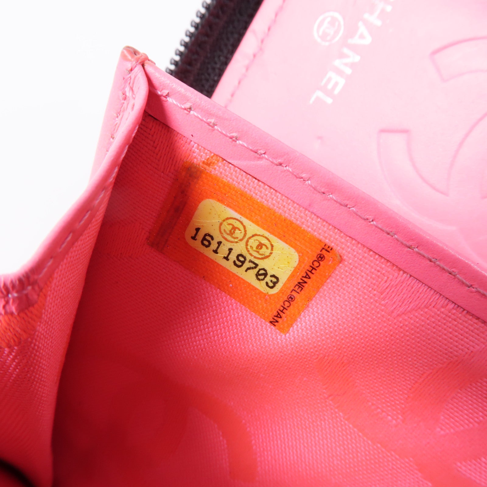 CHANEL 【激減優惠】牛皮皮革Cambon Zipper Long Wallet銀扣長錢包