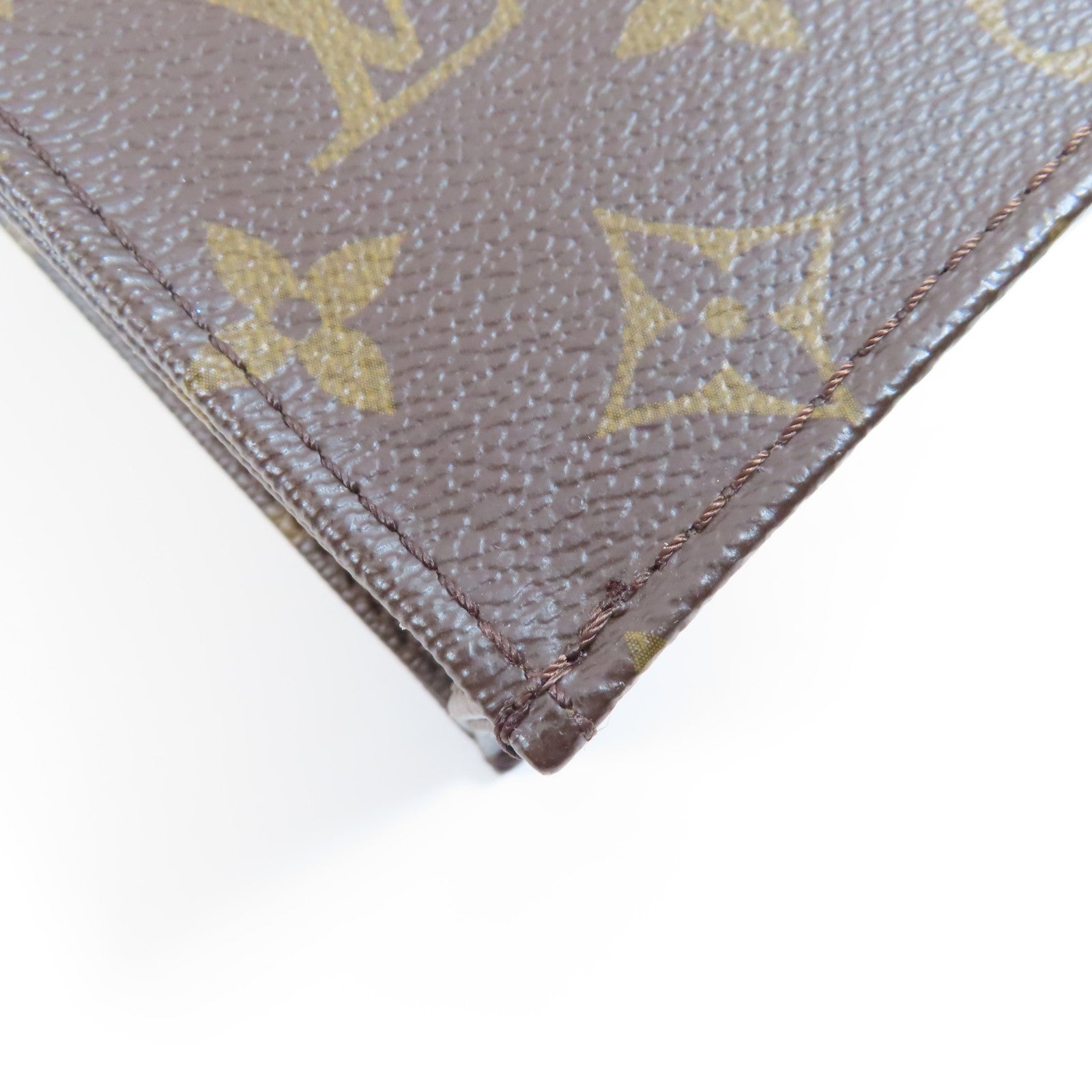 LOUIS VUITTON Monogram Petit Sac Plat金扣手挽肩背兩用袋棕色