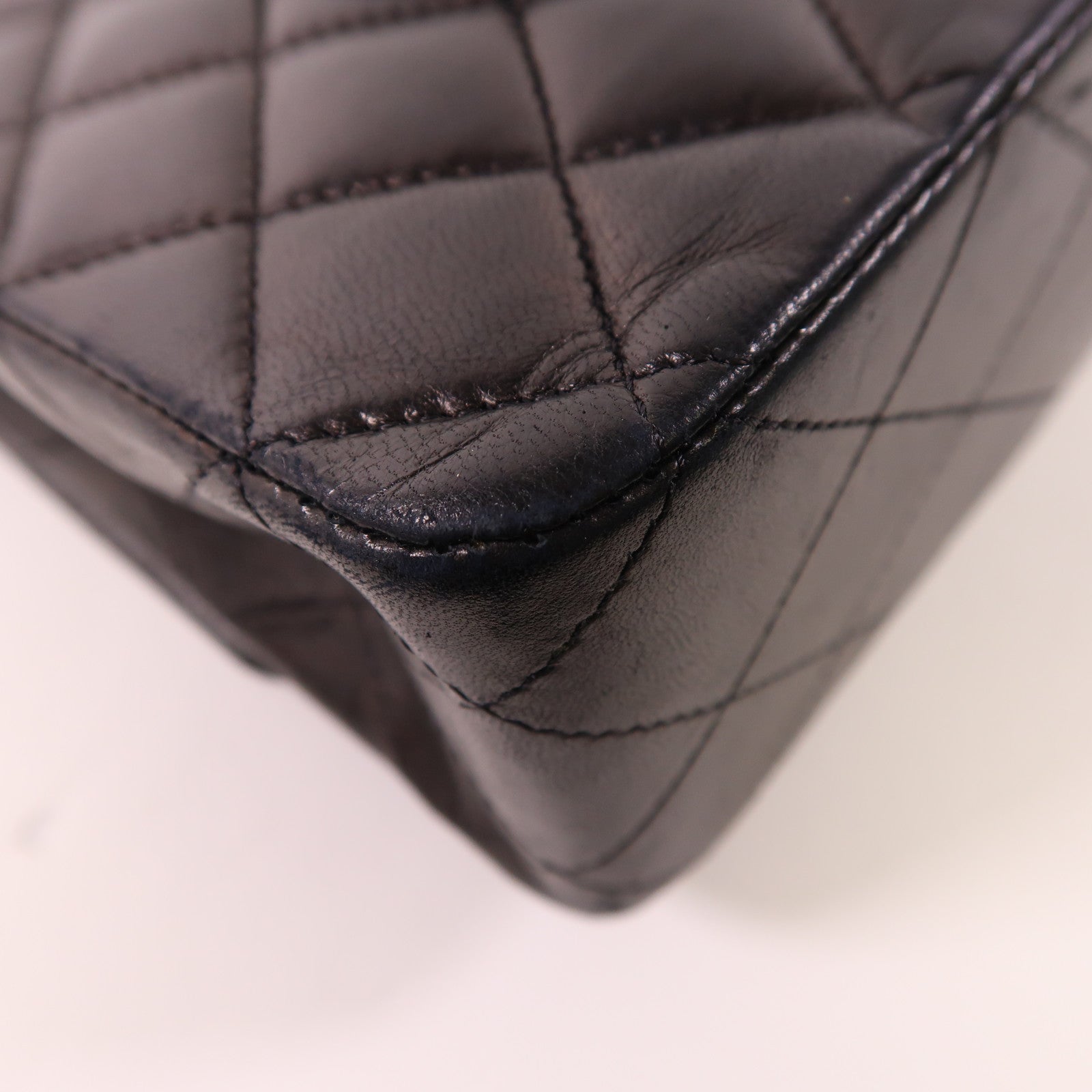 CHANEL 羊皮皮革Classic 25銀扣鏈帶肩背袋