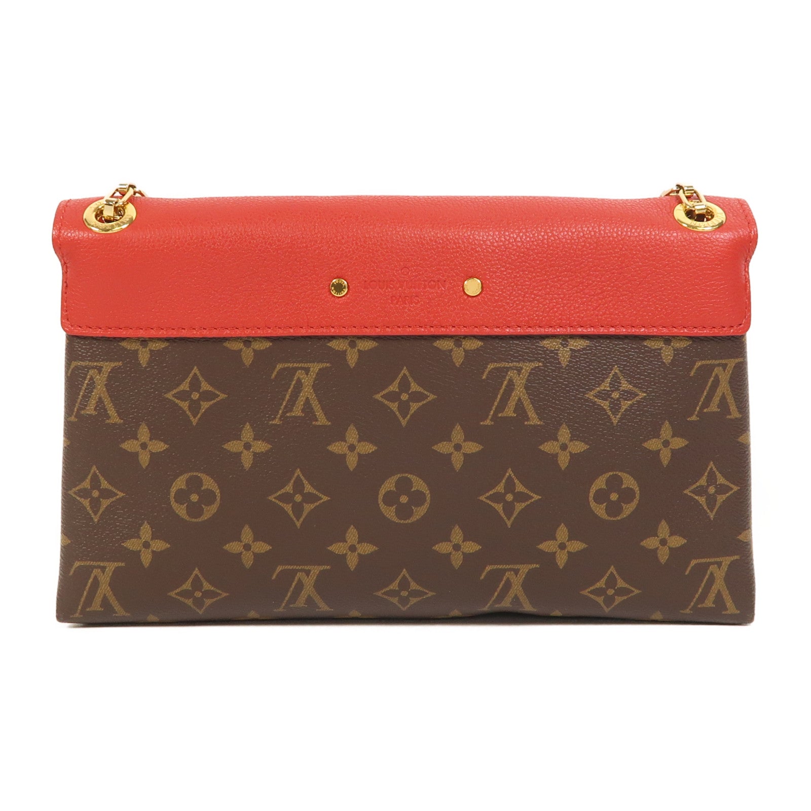 LOUIS VUITTON Monogram Pallas Chain Bag金扣鏈帶肩背袋