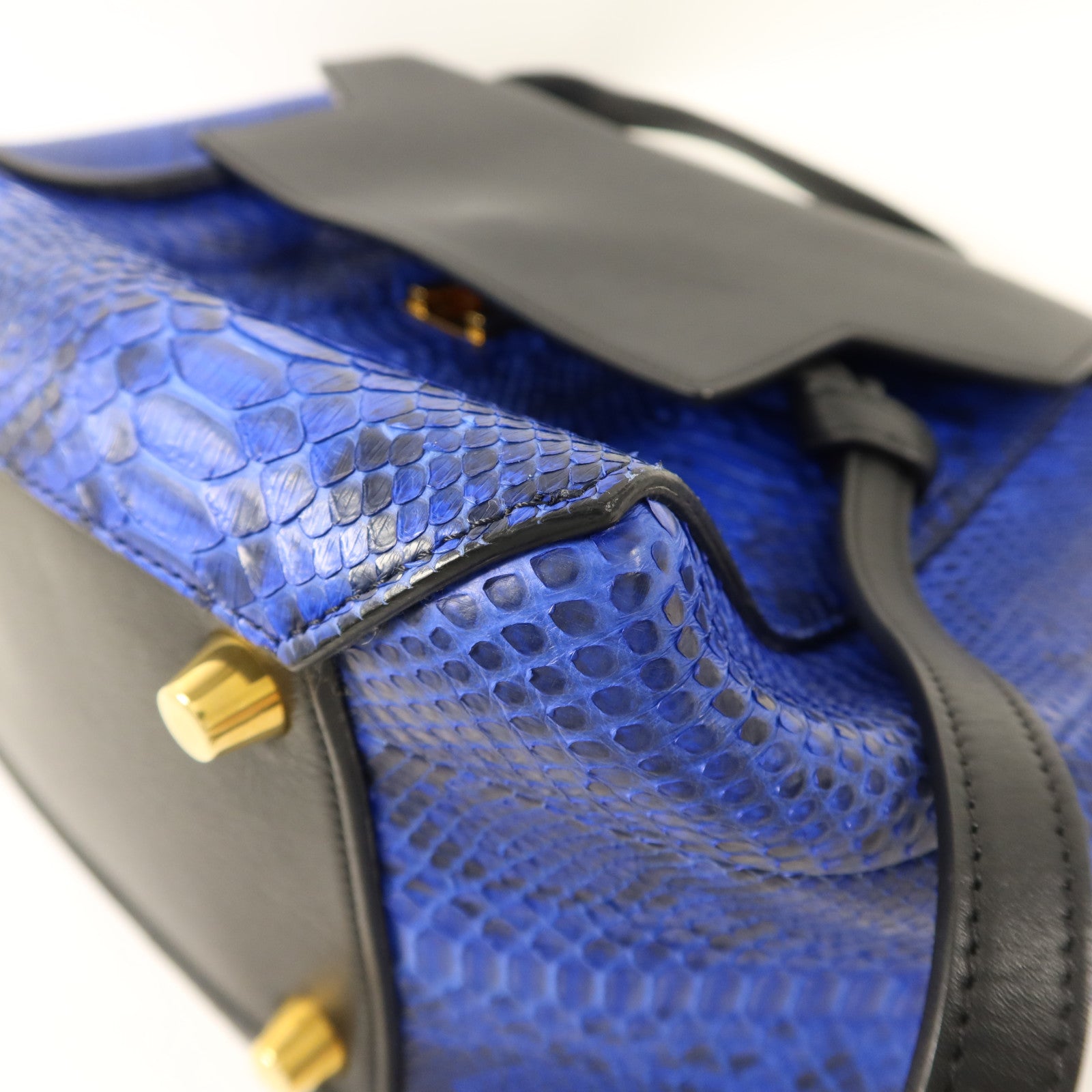 CELINE 蛇皮皮革Mini Belt Bag金扣手挽肩背兩用袋