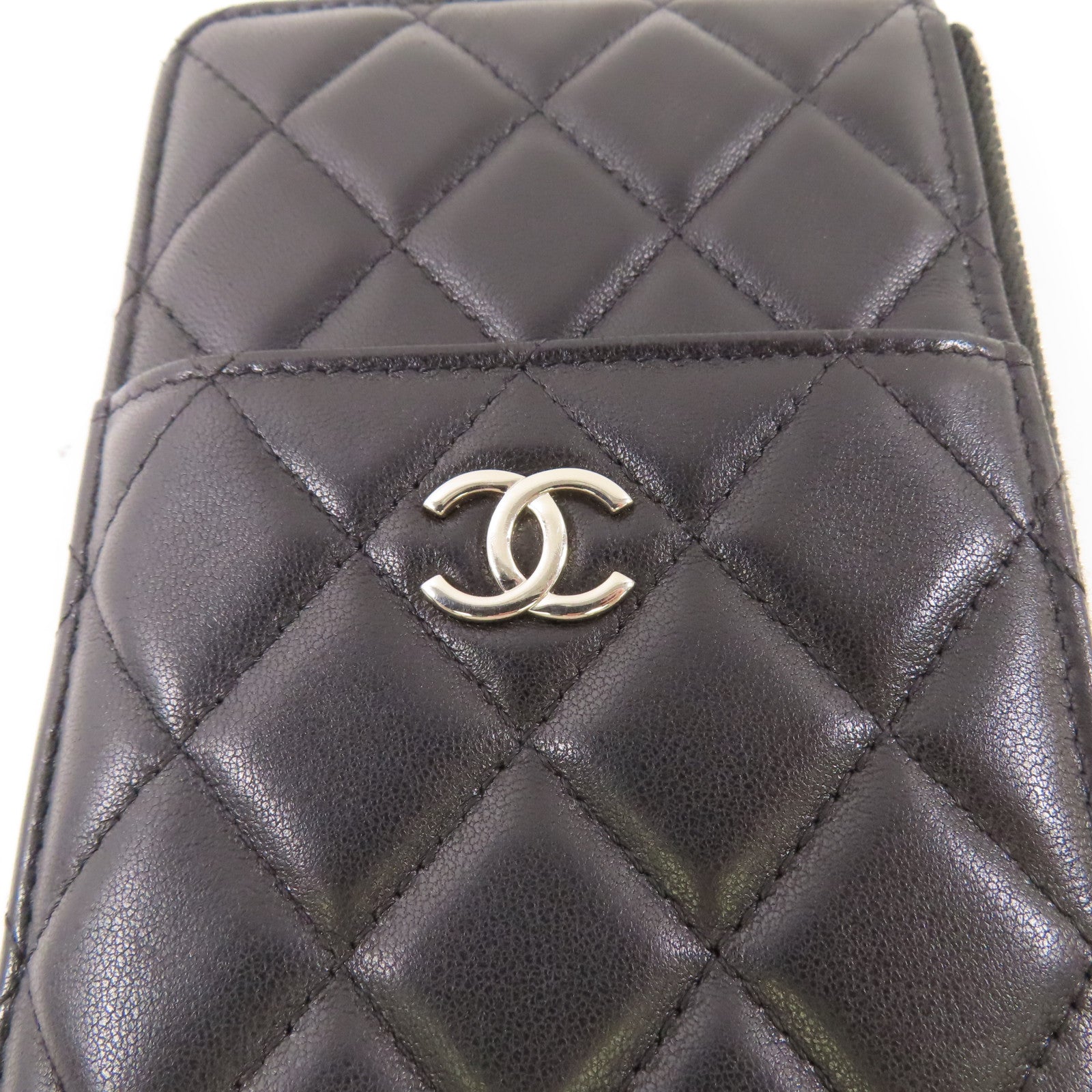 CHANEL 牛皮皮革Wallet銀扣長錢包
