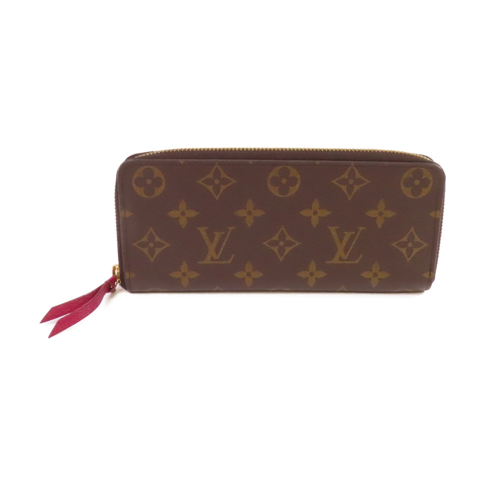 LOUIS VUITTON Monogram Clemence Long Wallet金扣拉鏈長錢包啡色