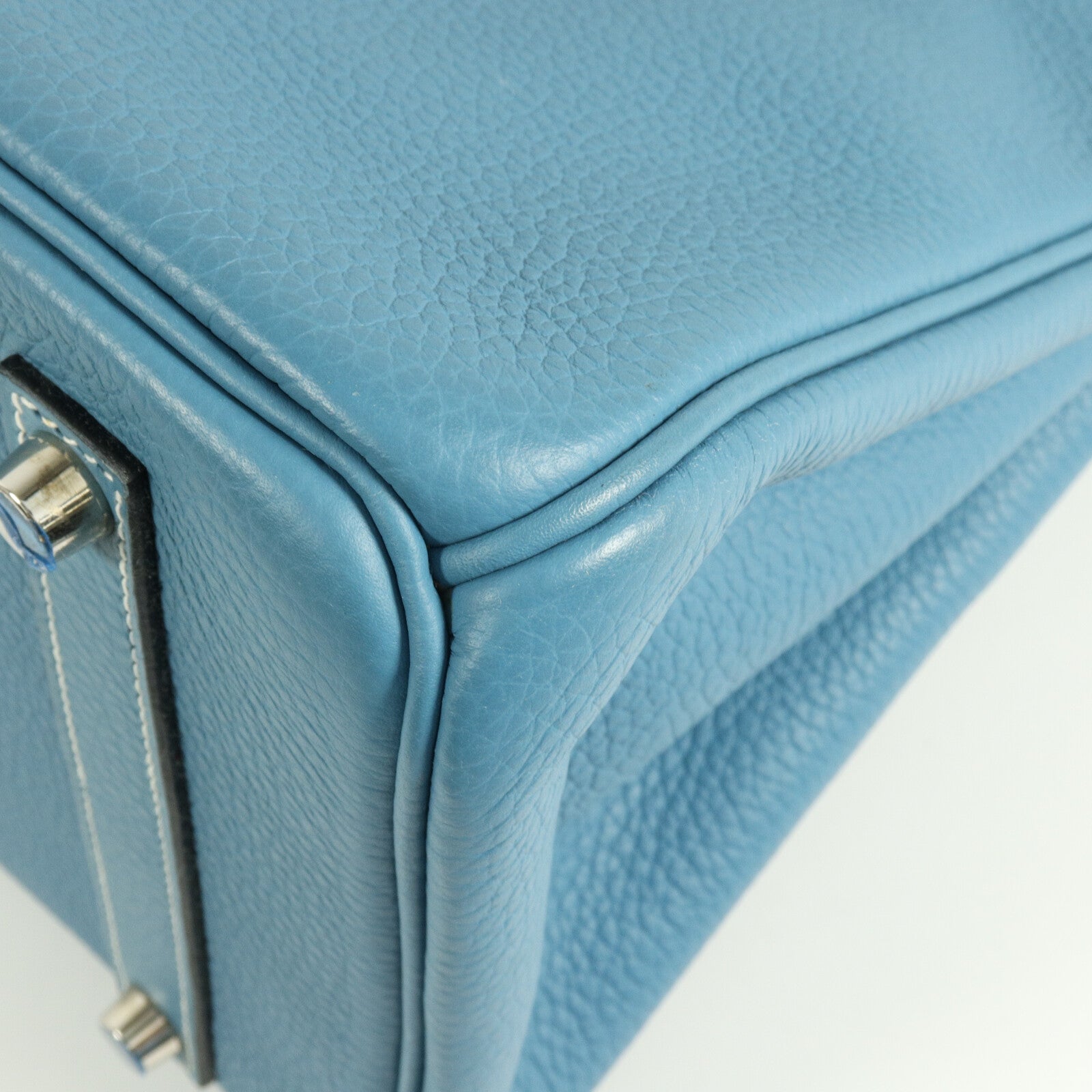 HERMES Togo皮革Birkin 35手挽袋Bleu Jean