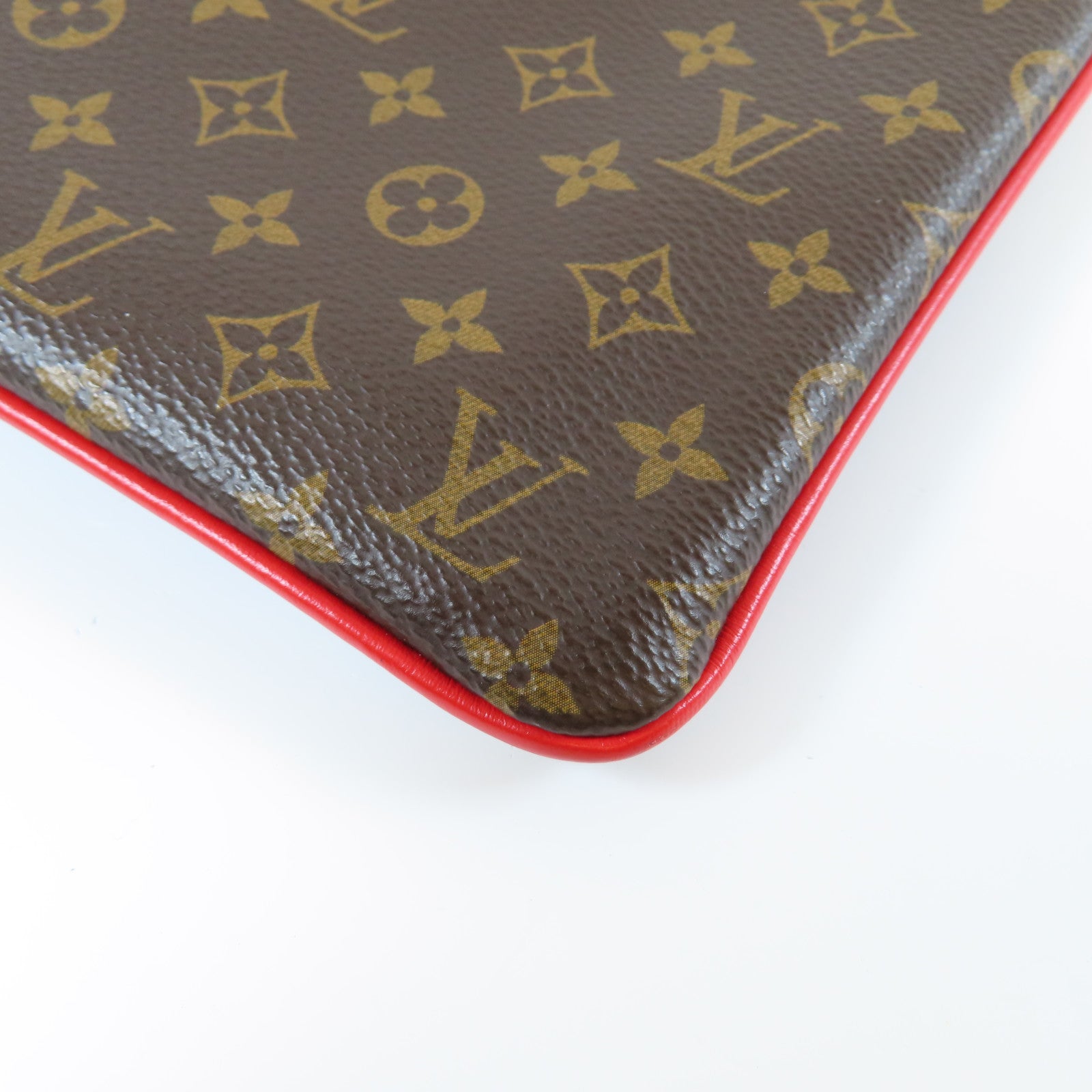 LOUIS VUITTON **【激減優惠】Monogram Patchwork Pochette A4金扣手拿包啡色