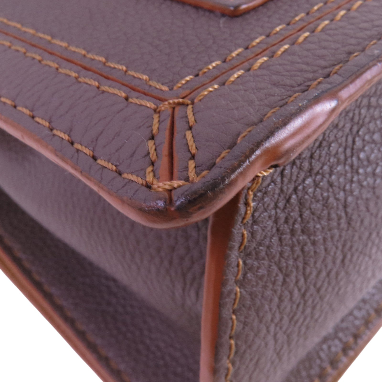 LOEWE 【激減優惠】牛皮皮革Barcelona金扣肩背袋