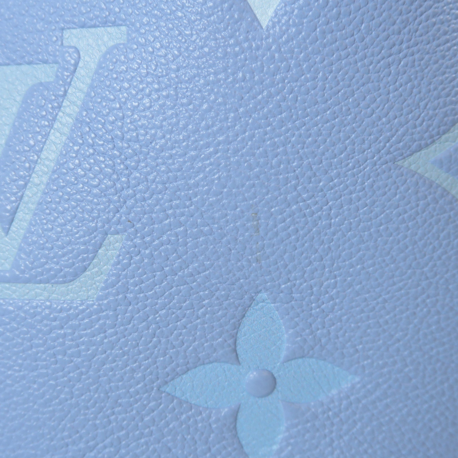 LOUIS VUITTON Monogram Empreinte NeoNoe BB金扣手挽肩背兩用袋夏日藍色