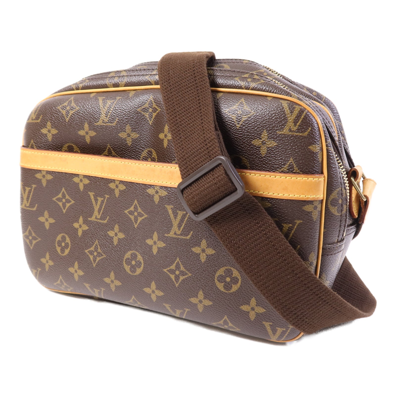 LOUIS VUITTON Monogram Reporter PM金扣肩背袋