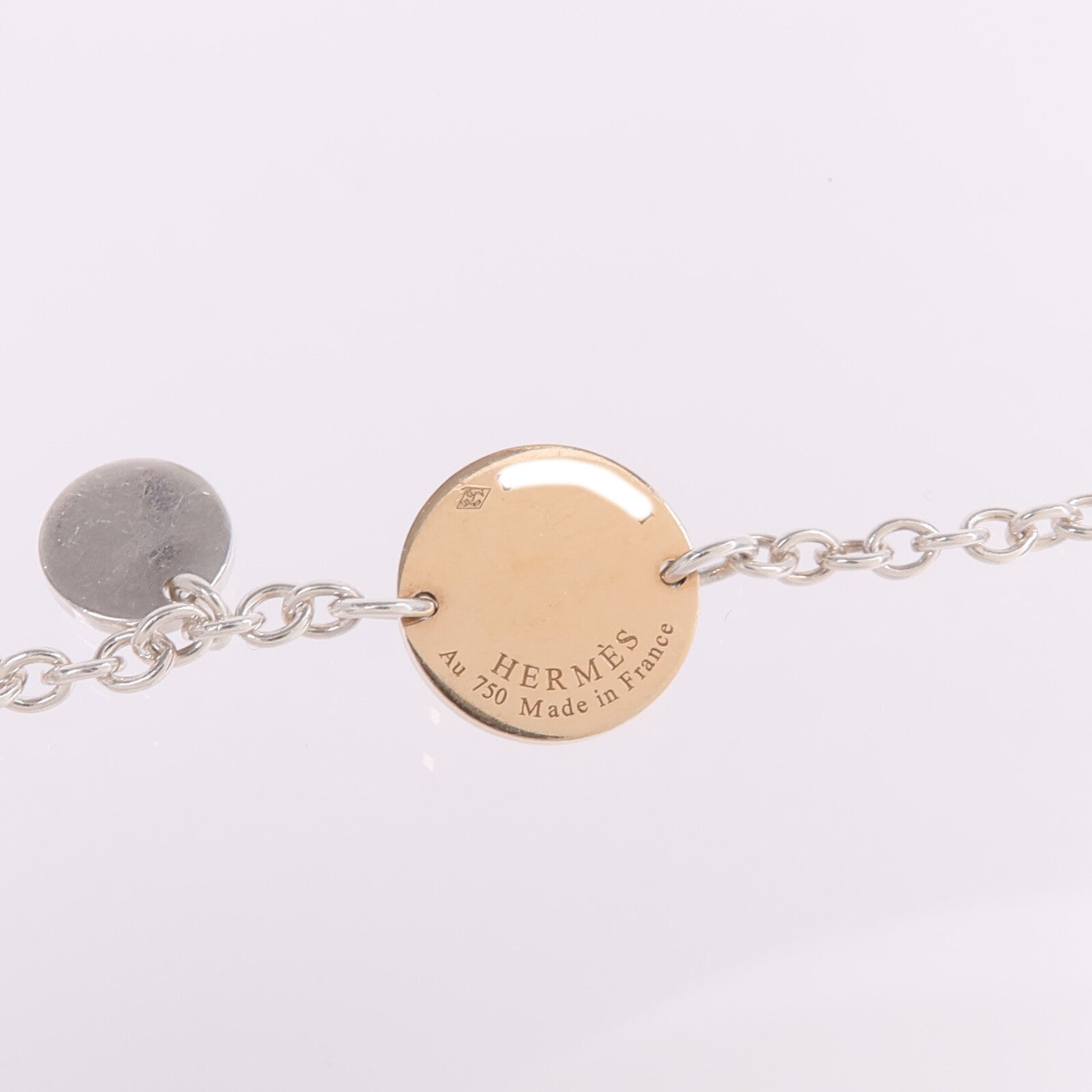 HERMES 18K玫瑰金/925純銀Ex-Libris Bracelet手鏈