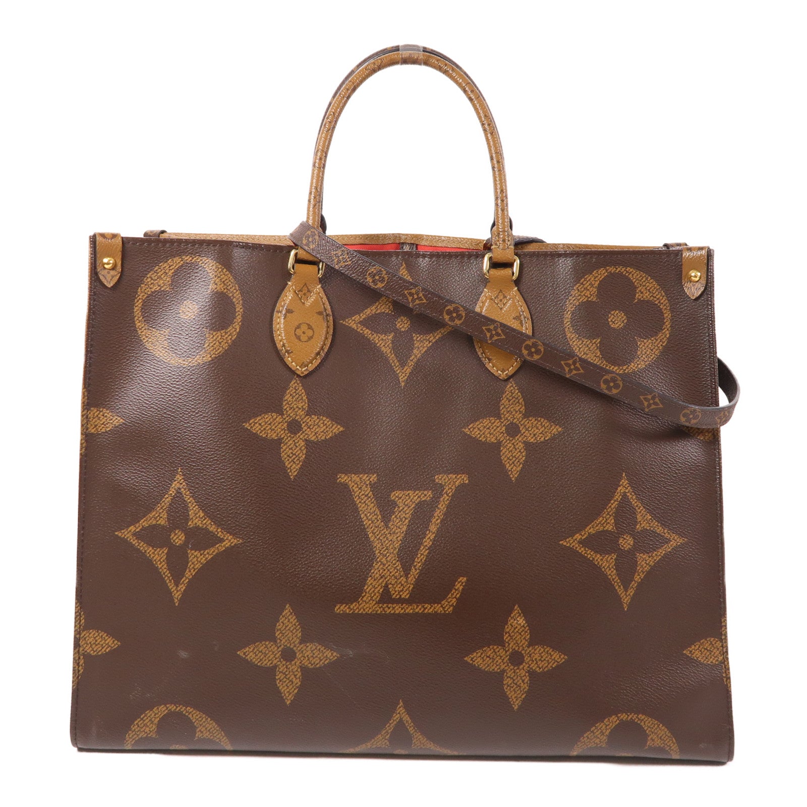 LOUIS VUITTON Monogram Giant OnTheGo GM金扣手挽肩背兩用袋