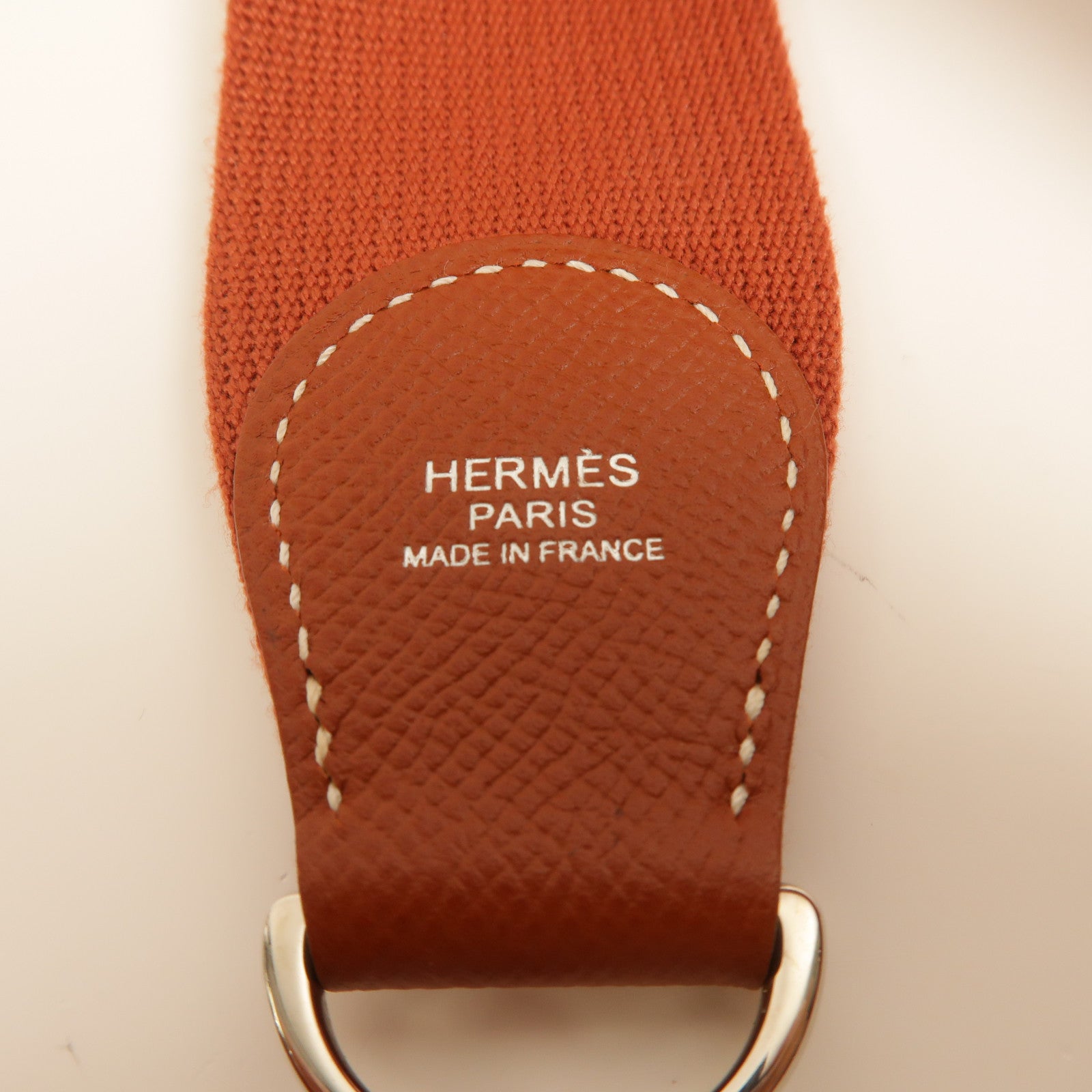 HERMES Epsom皮革Evelyne PM銀扣肩背袋Brique