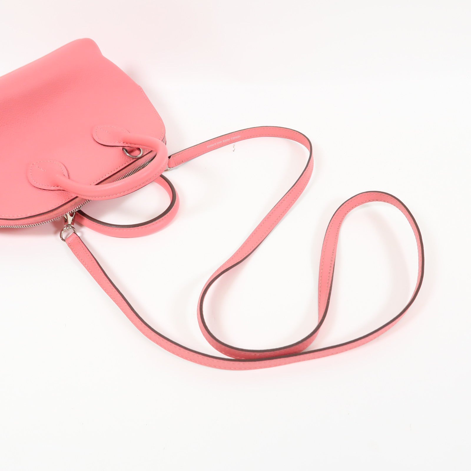 HERMES 【激減優惠】Chevre皮革Bolide 1923 Mini銀扣手挽肩背兩用袋Rose Azalea