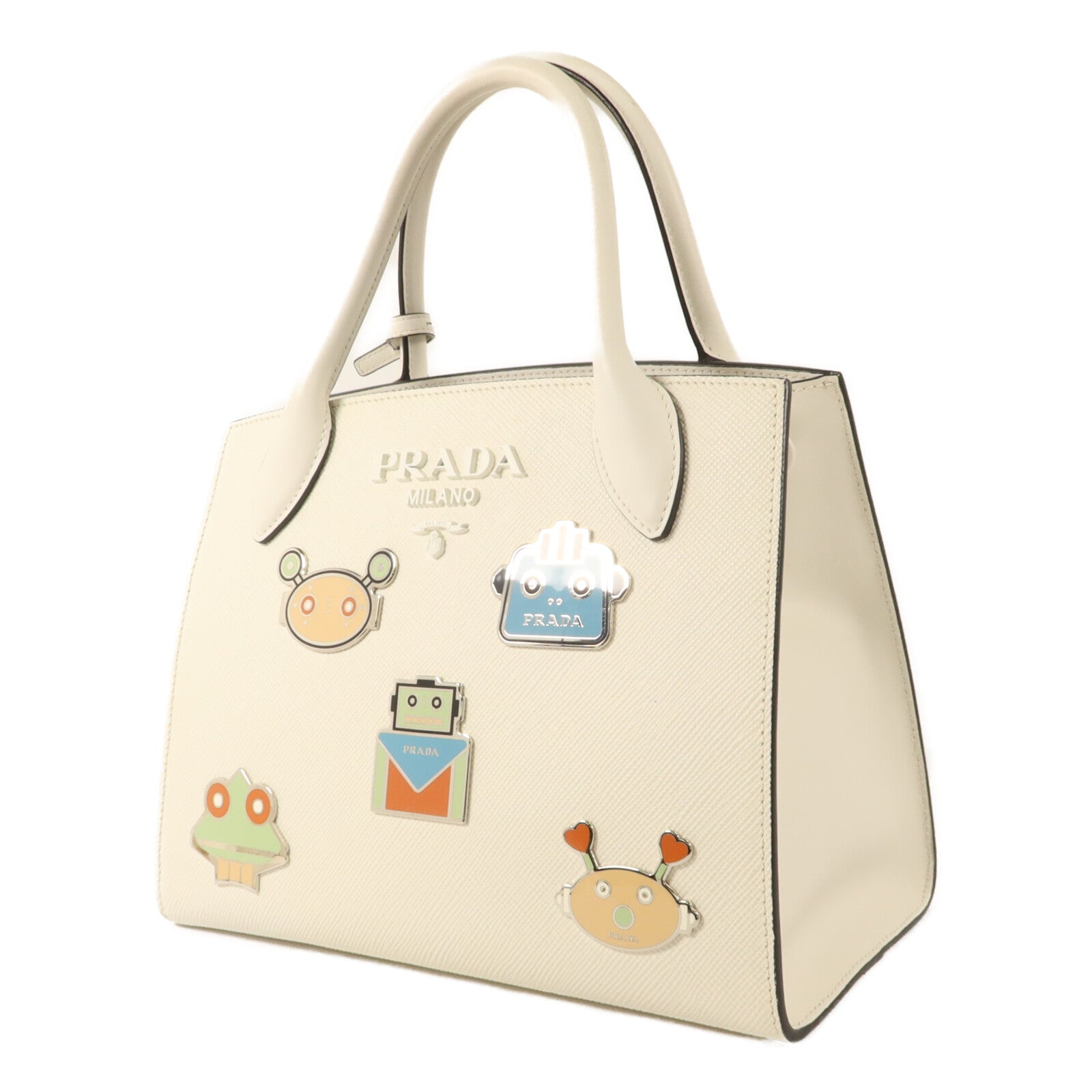 PRADA Saffiano皮革Robot 2 Way Bag手挽肩背兩用袋