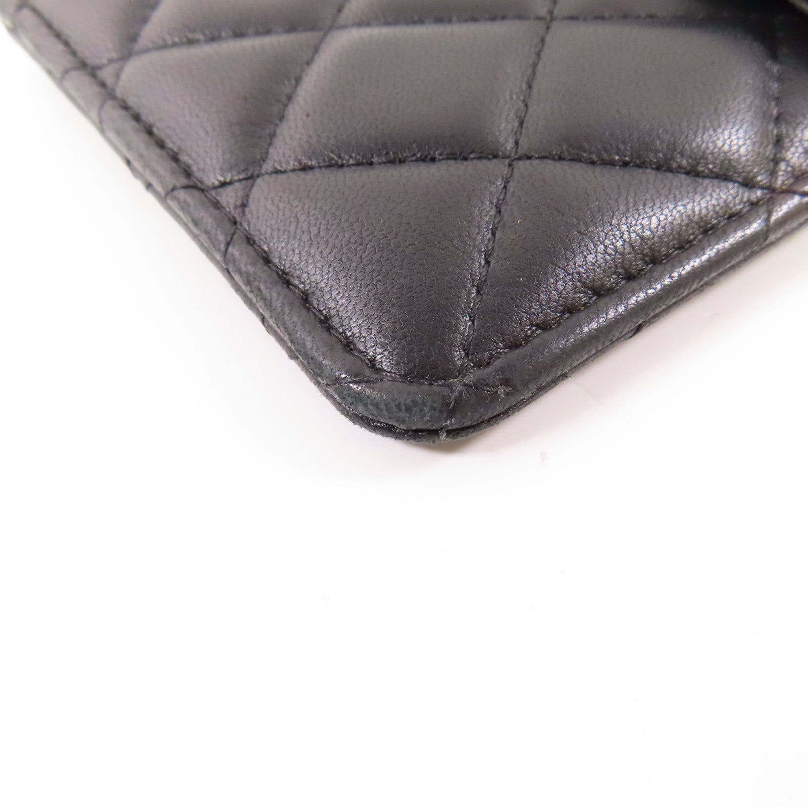 CHANEL 牛皮皮革Wallet銀扣長錢包
