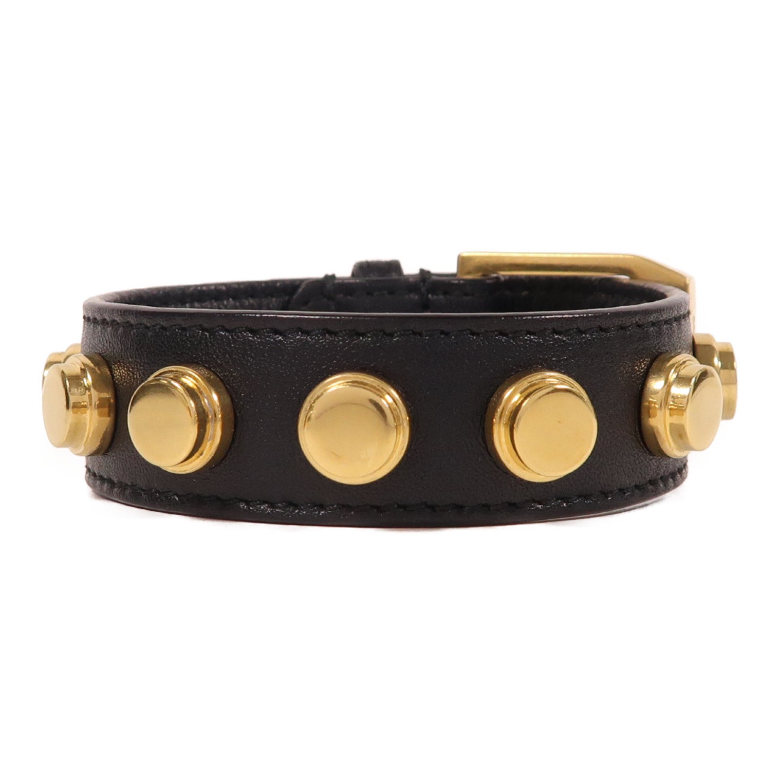 SAINT LAURENT 牛皮皮革Bracelet手鐲黑色