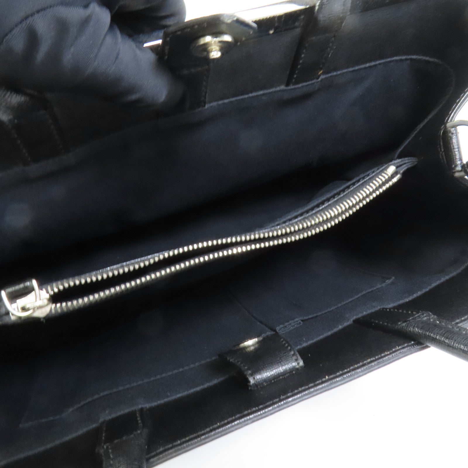 FENDI 牛皮皮革2 Jours Monster銀扣手挽肩背兩用袋