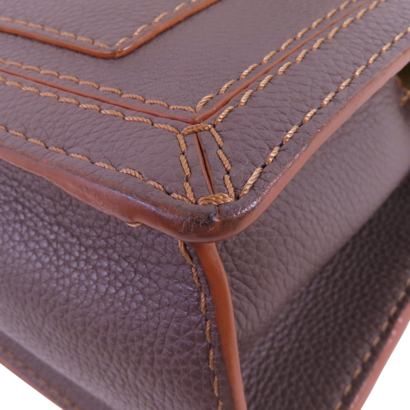 LOEWE 【激減優惠】牛皮皮革Barcelona金扣肩背袋