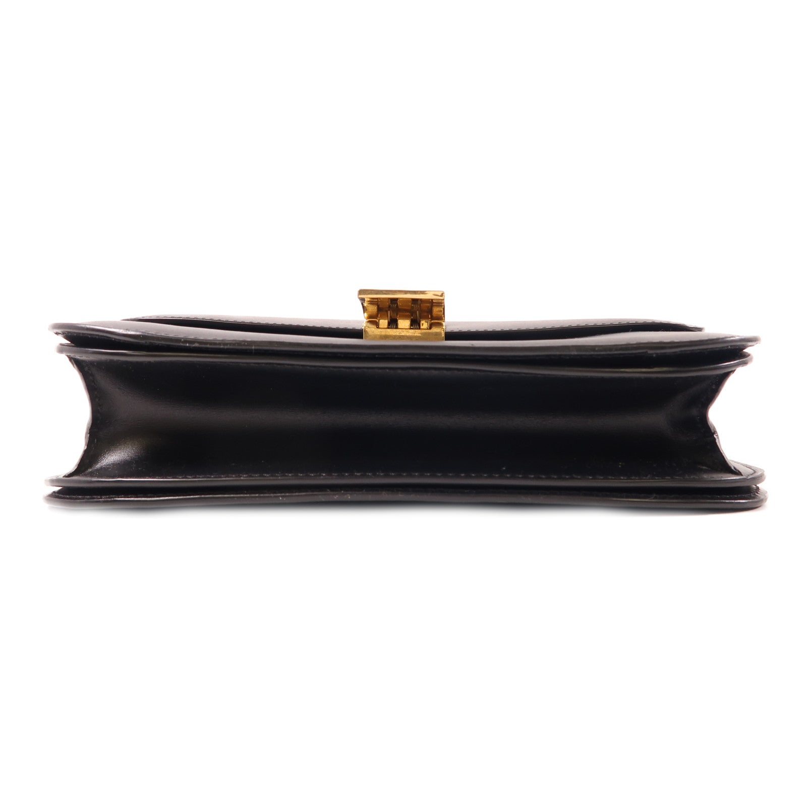 CELINE 牛皮皮革Classic Box金扣肩背袋黑色