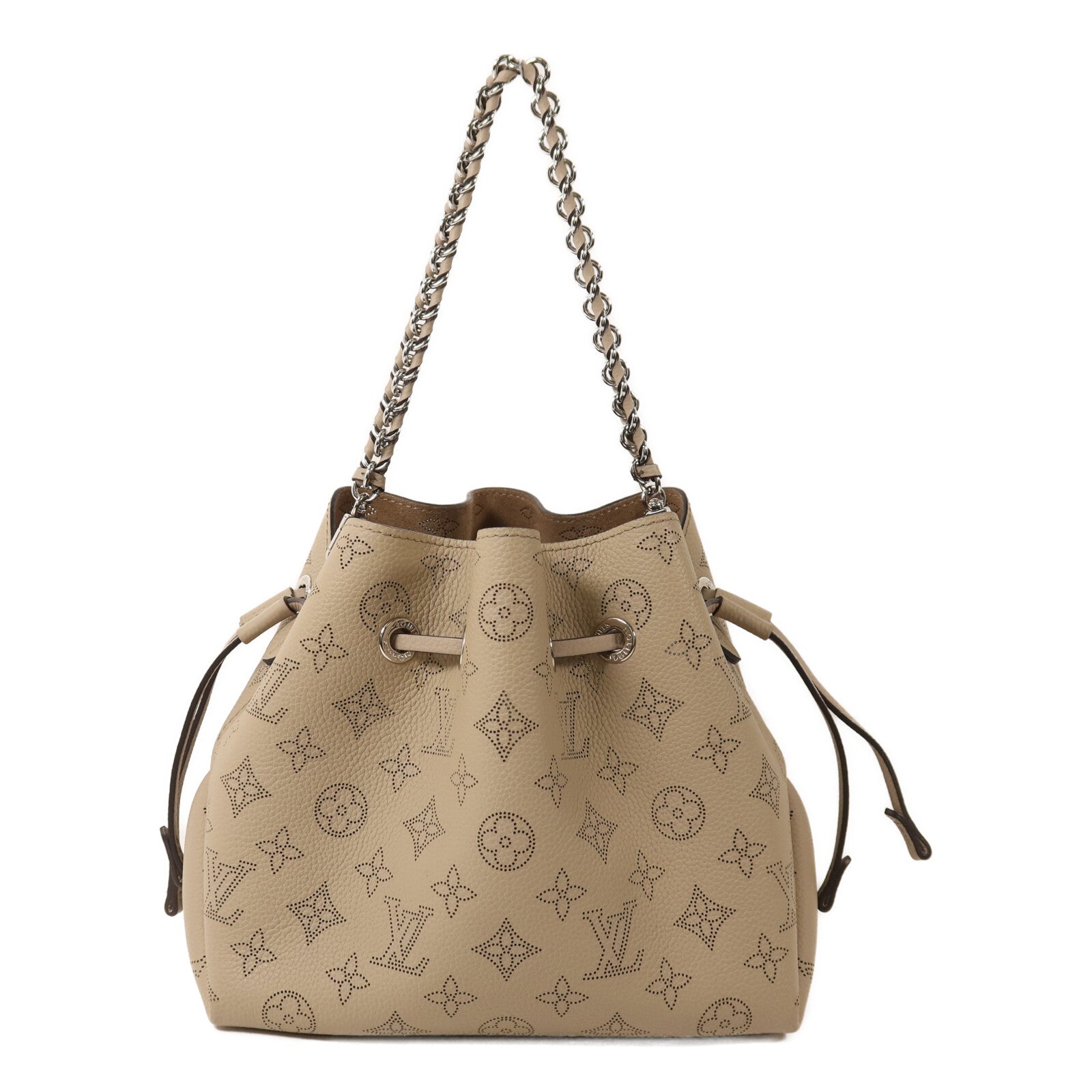 LOUIS VUITTON Mahina Bella銀扣鏈帶肩背袋