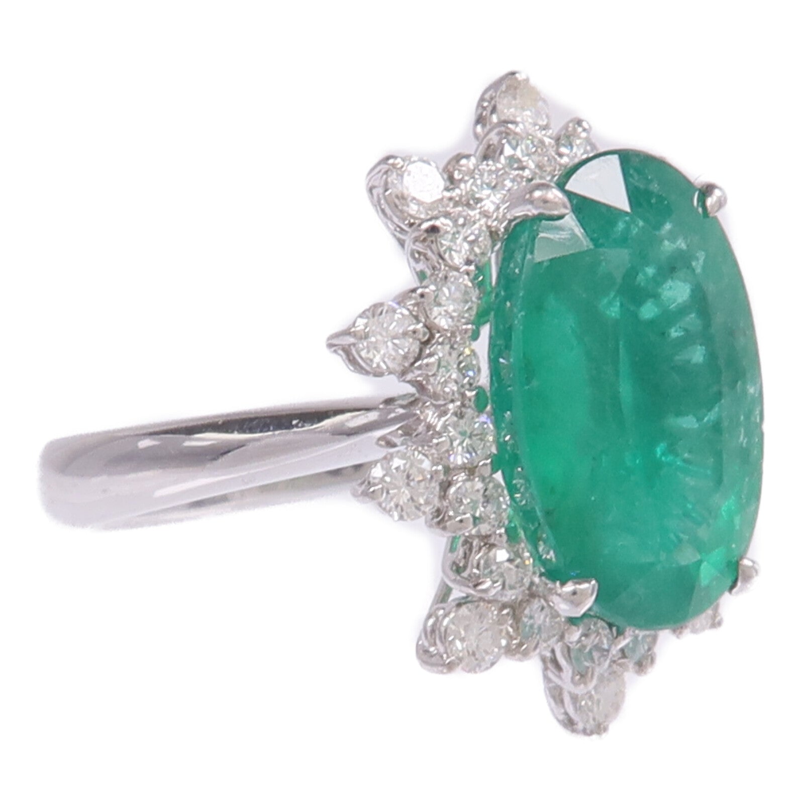 JEWELRY 18K白金Color Stone Diamond Ring彩色寶石/鑽石戒指US#5.5