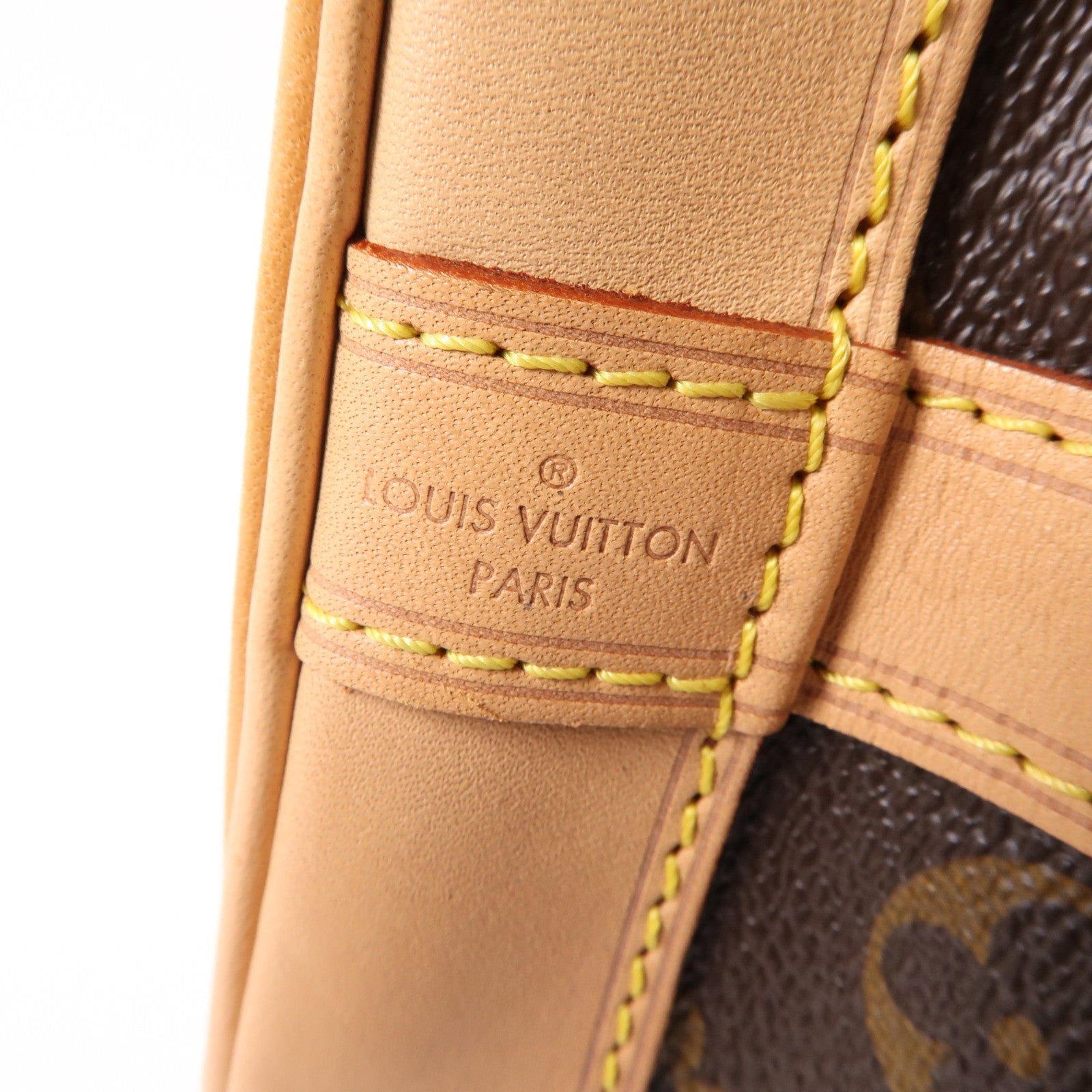 LOUIS VUITTON Monogram Noe BB金扣肩背袋棕色
