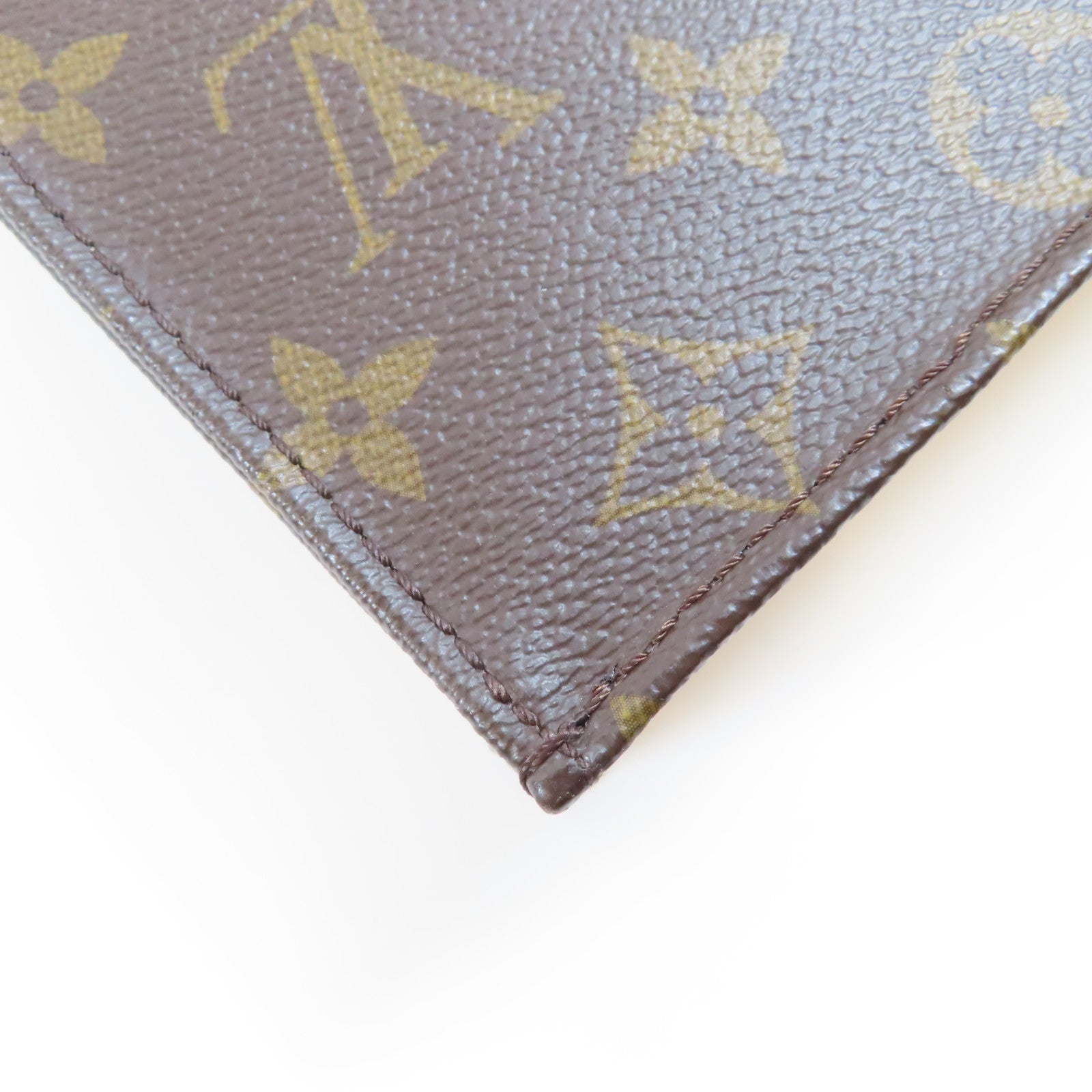 LOUIS VUITTON Monogram Petit Sac Plat金扣手挽肩背兩用袋棕色