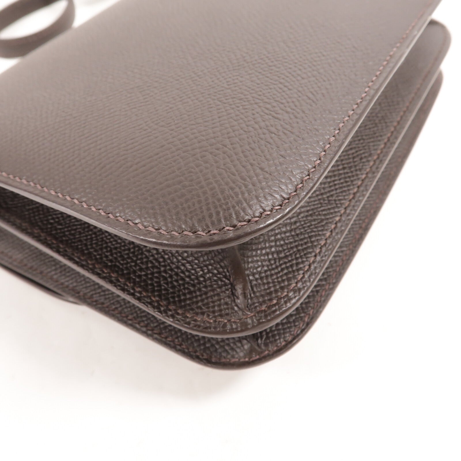 HERMES Epsom皮革Constance Mini肩背袋Bai Brun