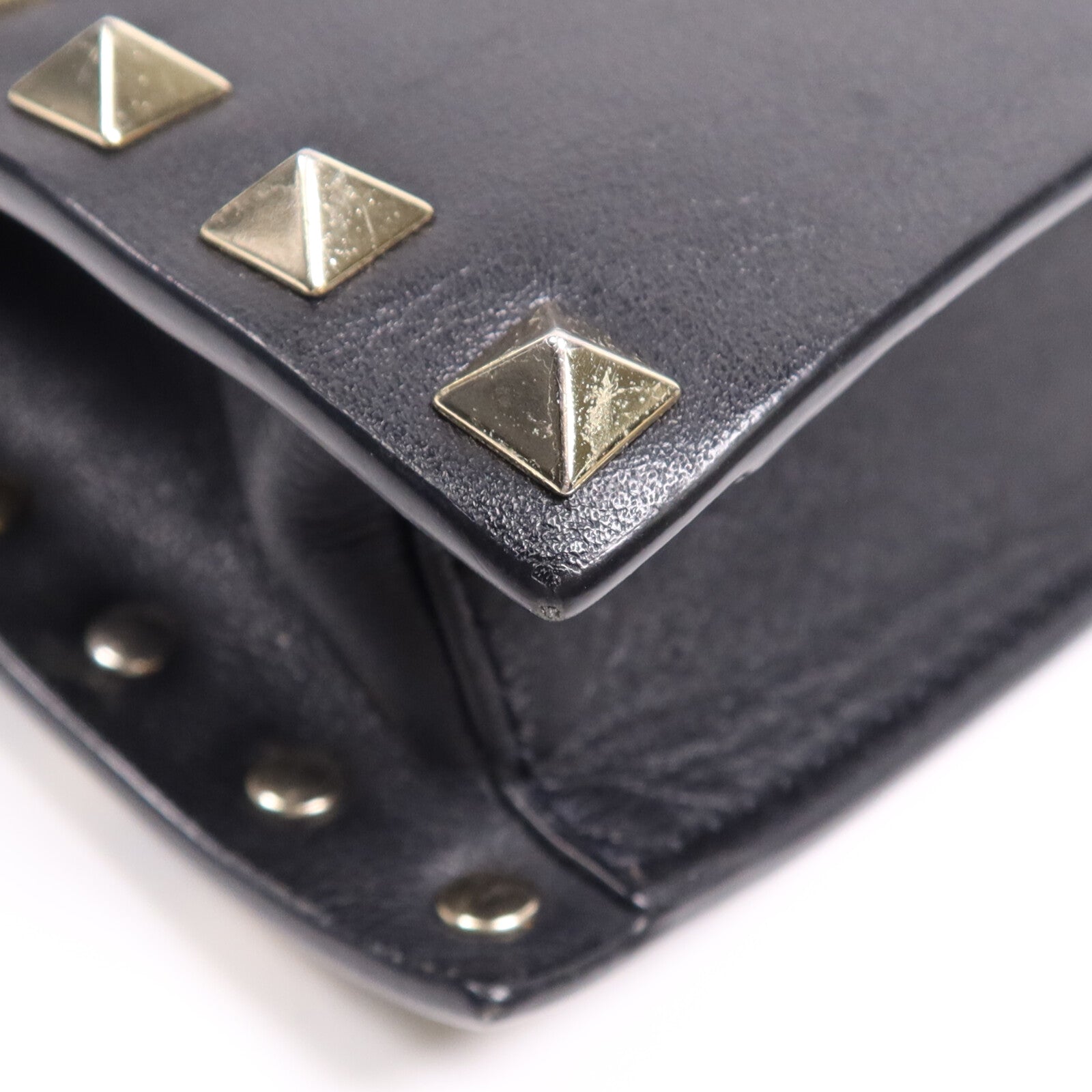 Valentino 牛皮皮革Shoulder Bag金扣肩背袋