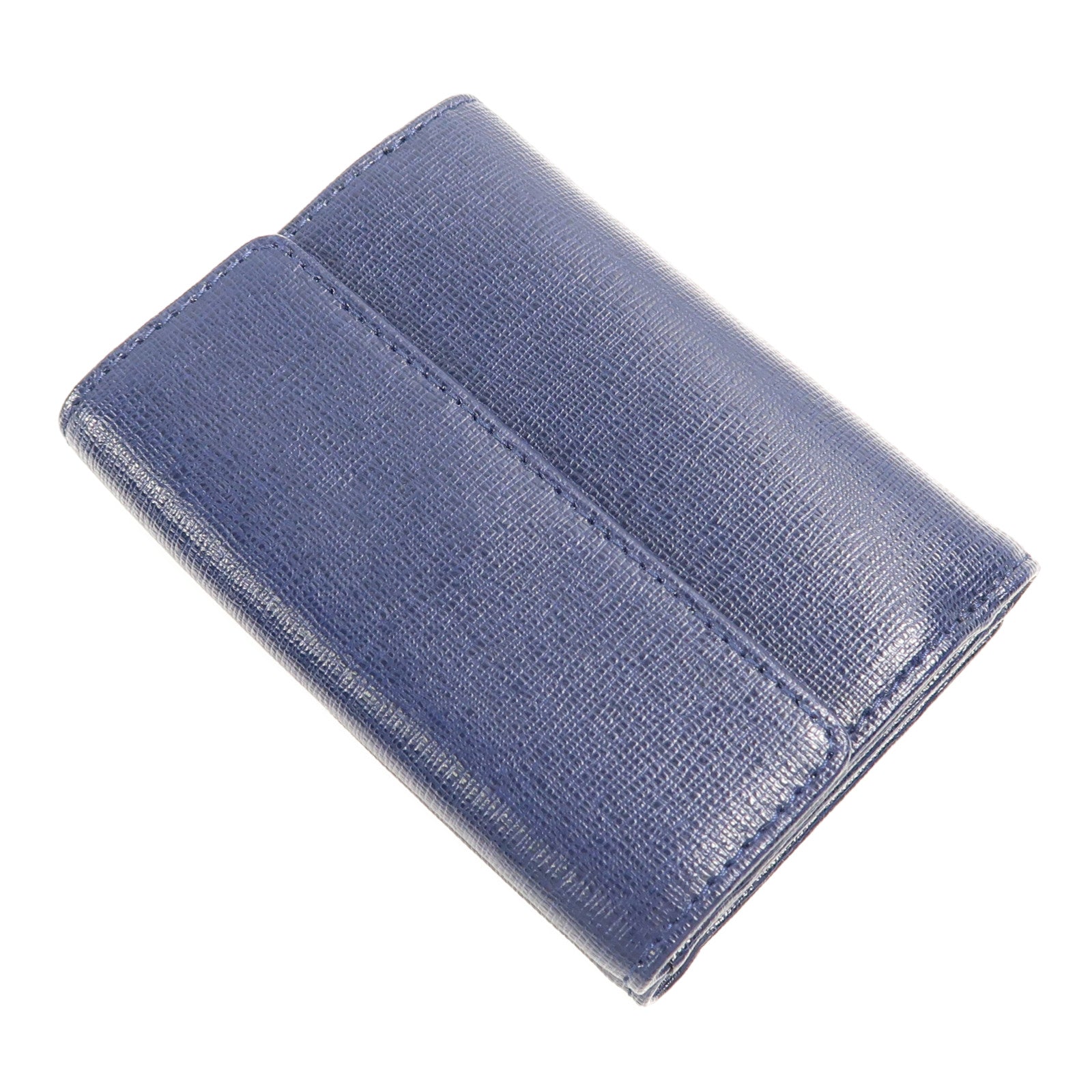 Furla 牛皮皮革Wallet金扣錢包藍色