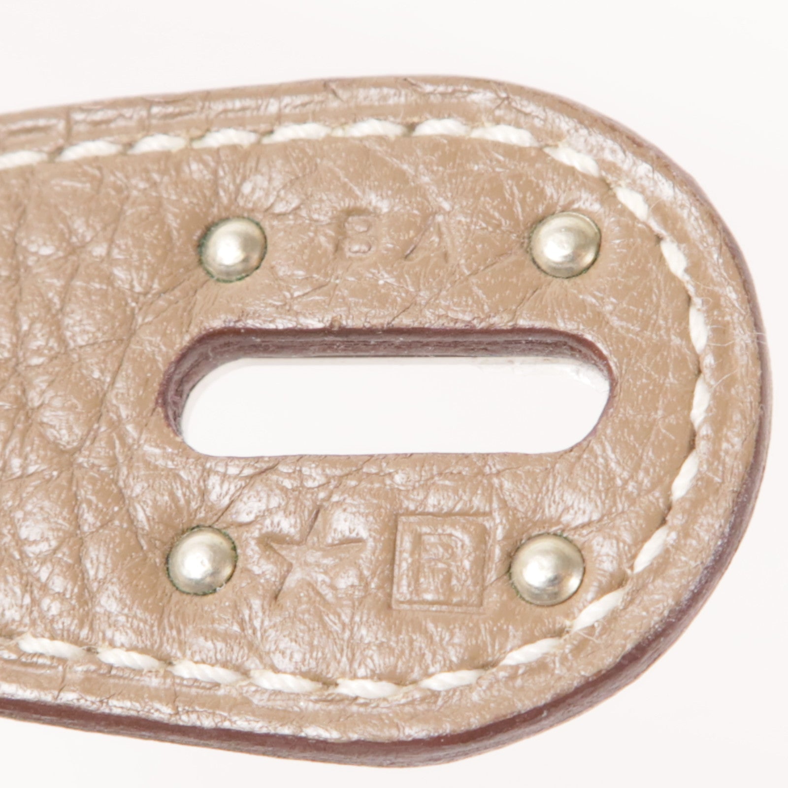 HERMES Togo皮革Lindy 30銀扣手挽肩背兩用袋Etoupe