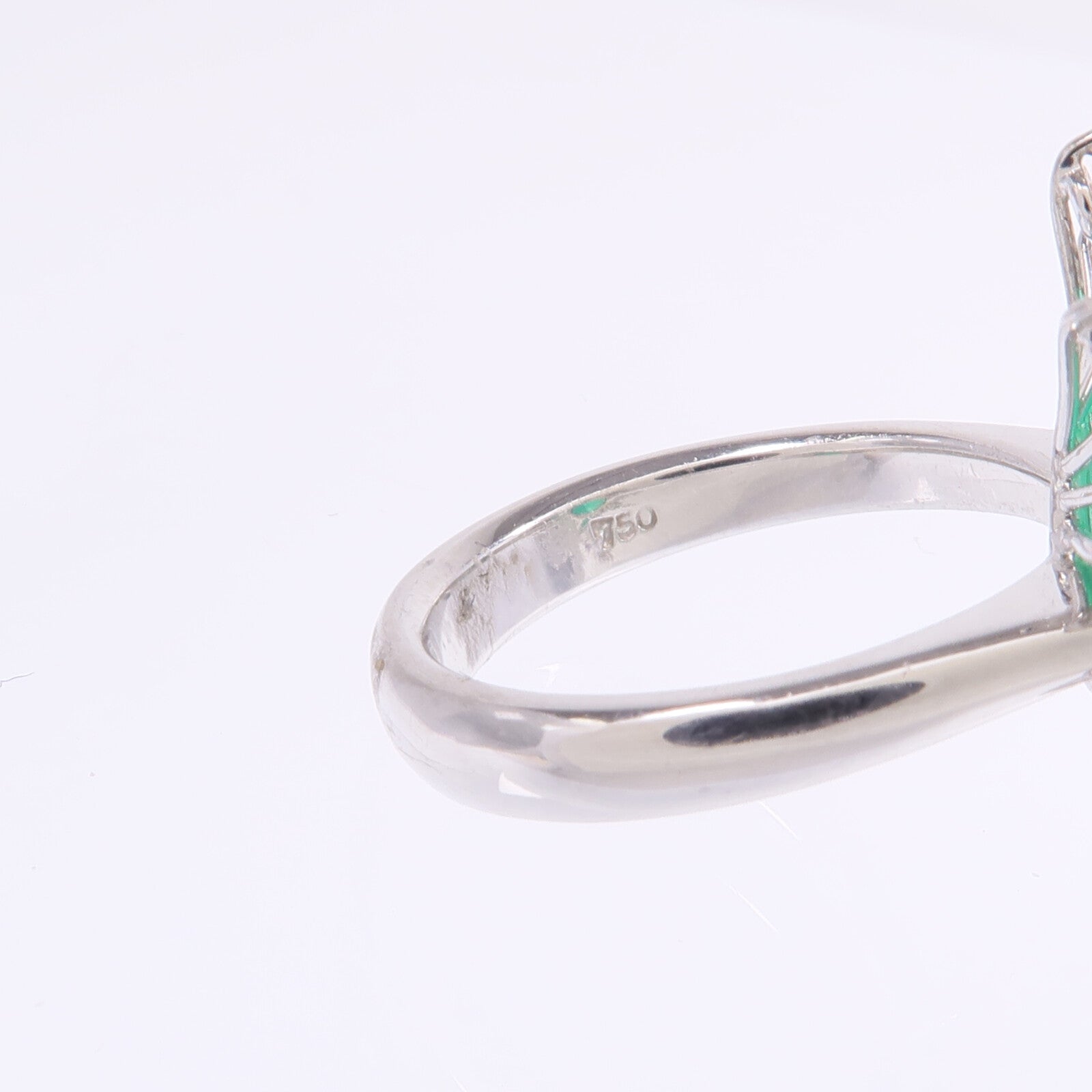JEWELRY 18K白金Color Stone Diamond Ring彩色寶石/鑽石戒指US#5.5