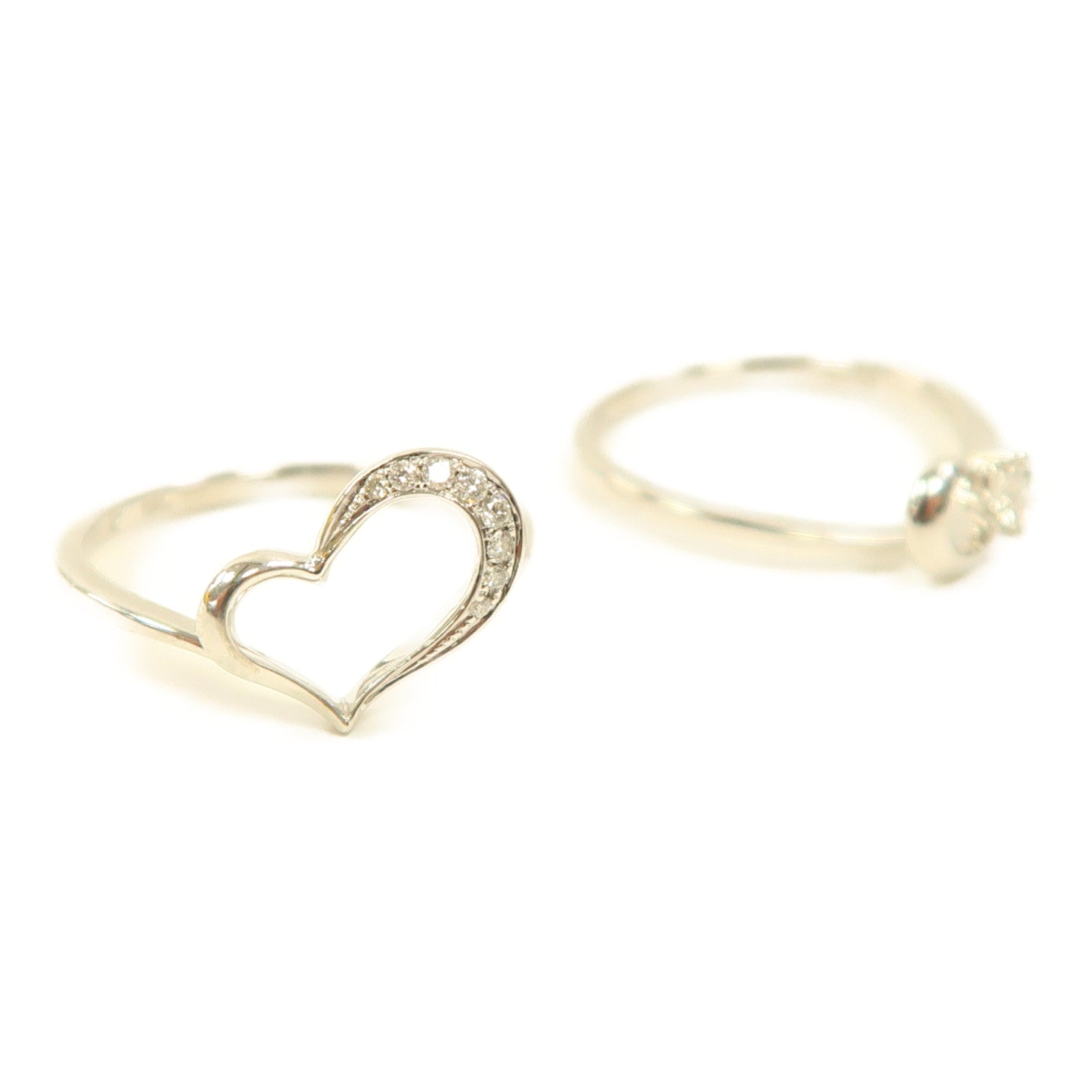 JEWELRY 【激減優惠】18K白金Diamond Ring 0.09ct/0.04ct鑽石戒指US#5