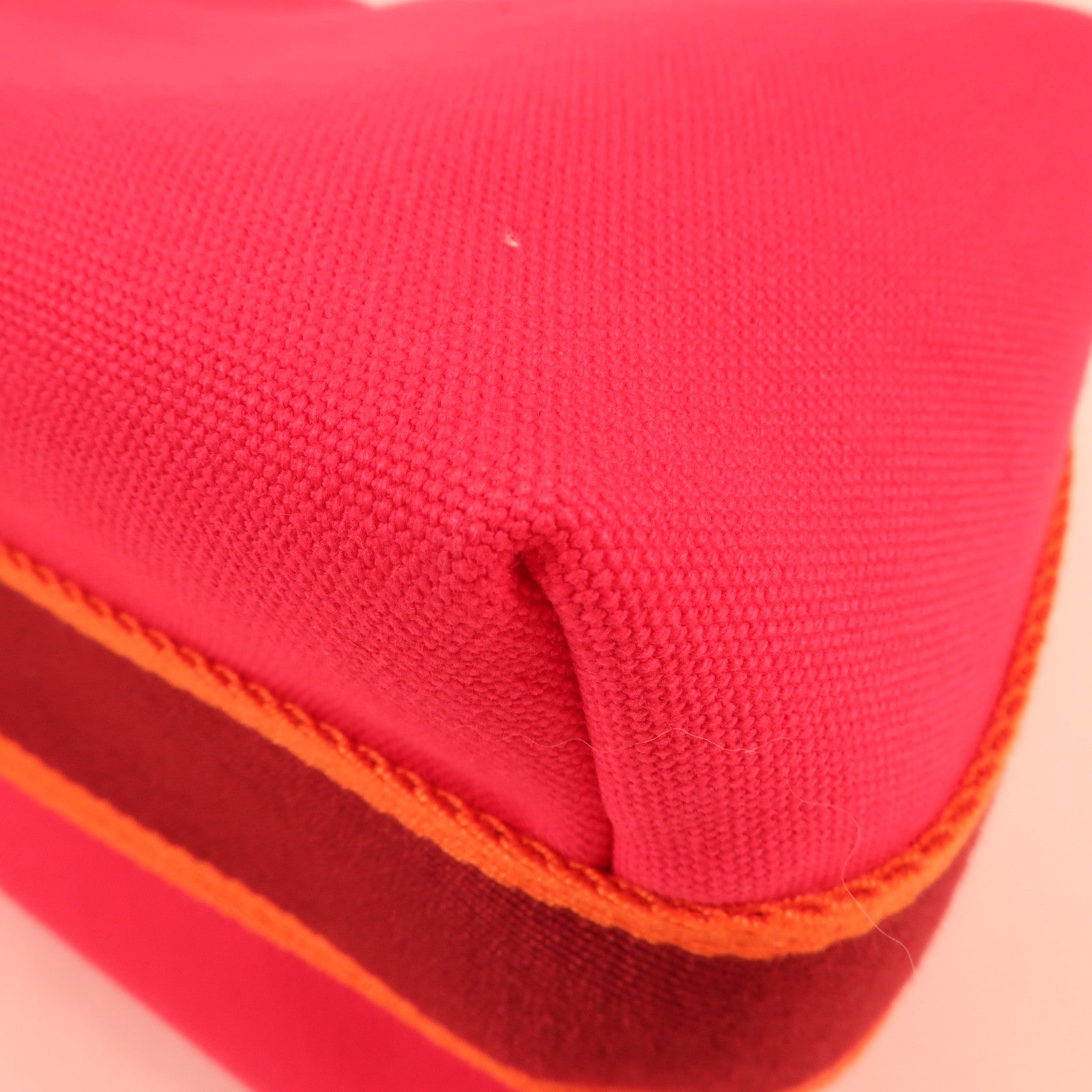 HERMES 帆布Bride a Brac銀扣手挽袋Hibiscus