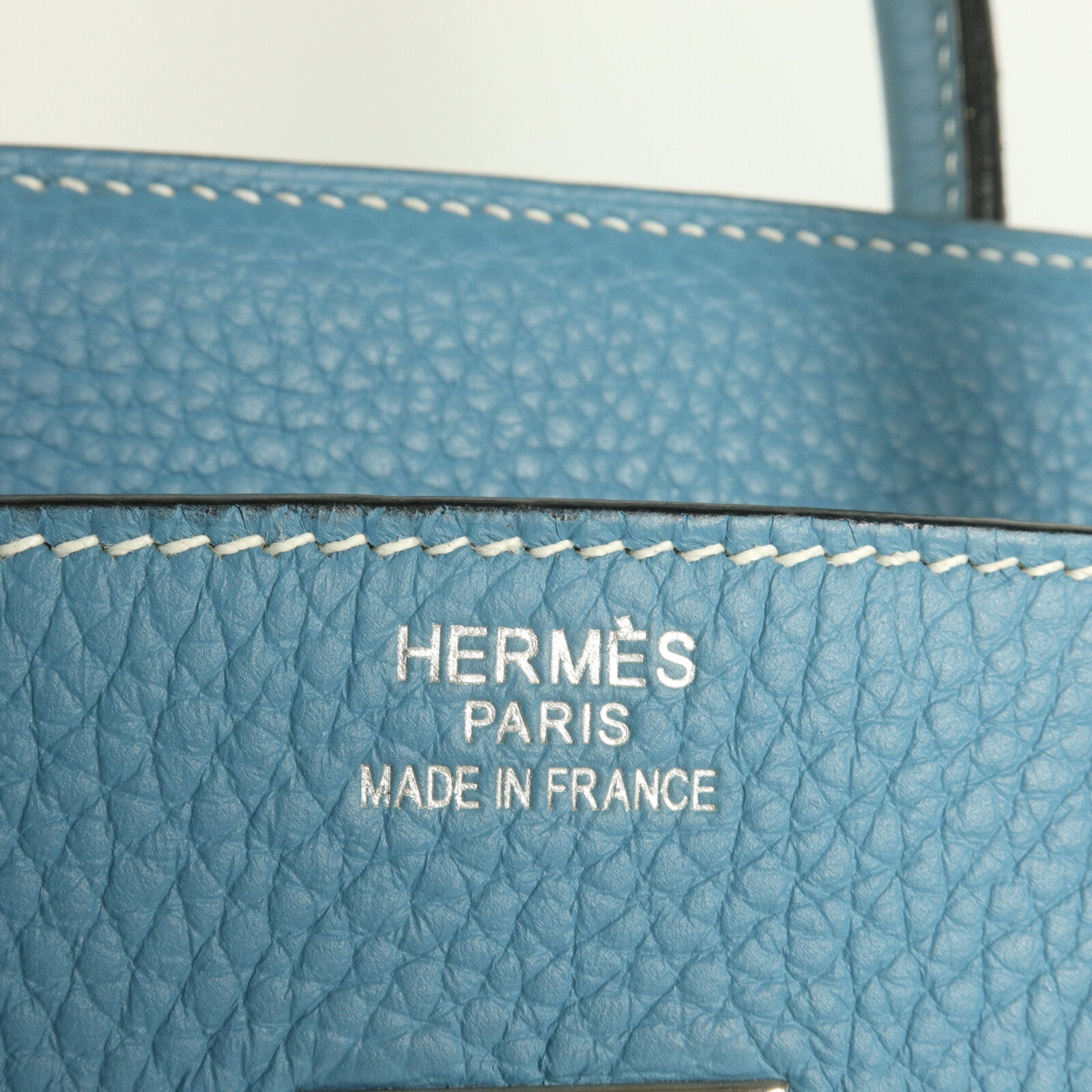 HERMES Togo皮革Birkin 35手挽袋Bleu Jean