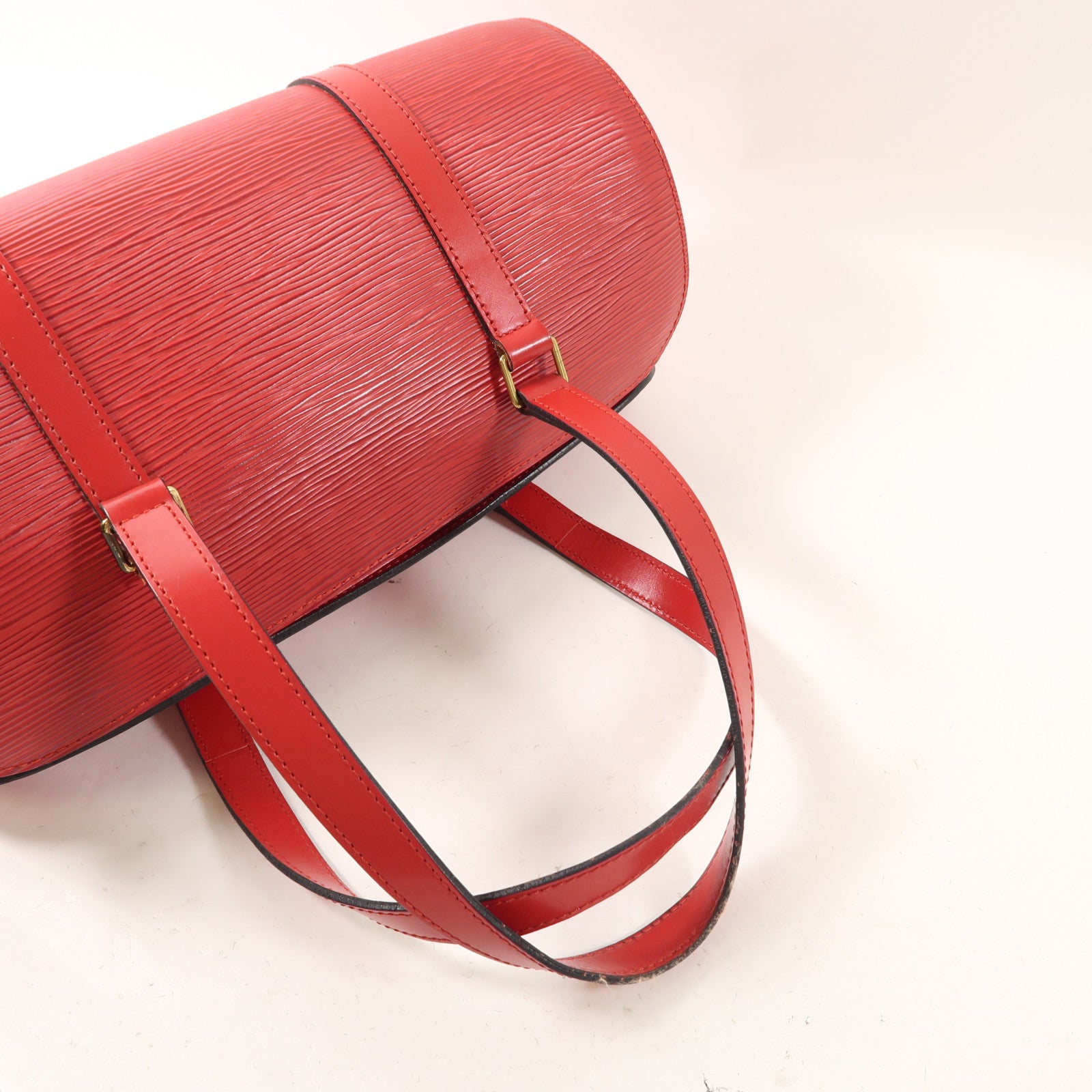 LOUIS VUITTON Epi Sufflo金扣肩背袋紅色