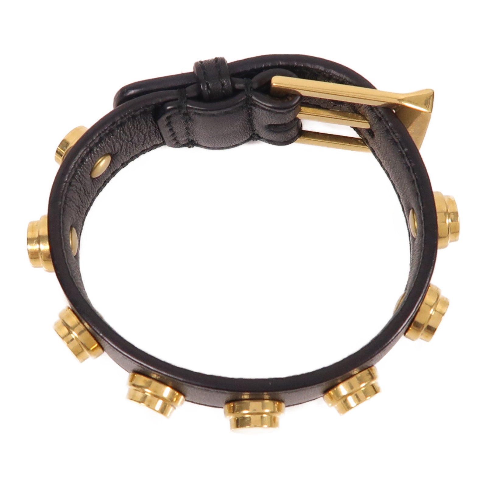 SAINT LAURENT 牛皮皮革Bracelet手鐲黑色