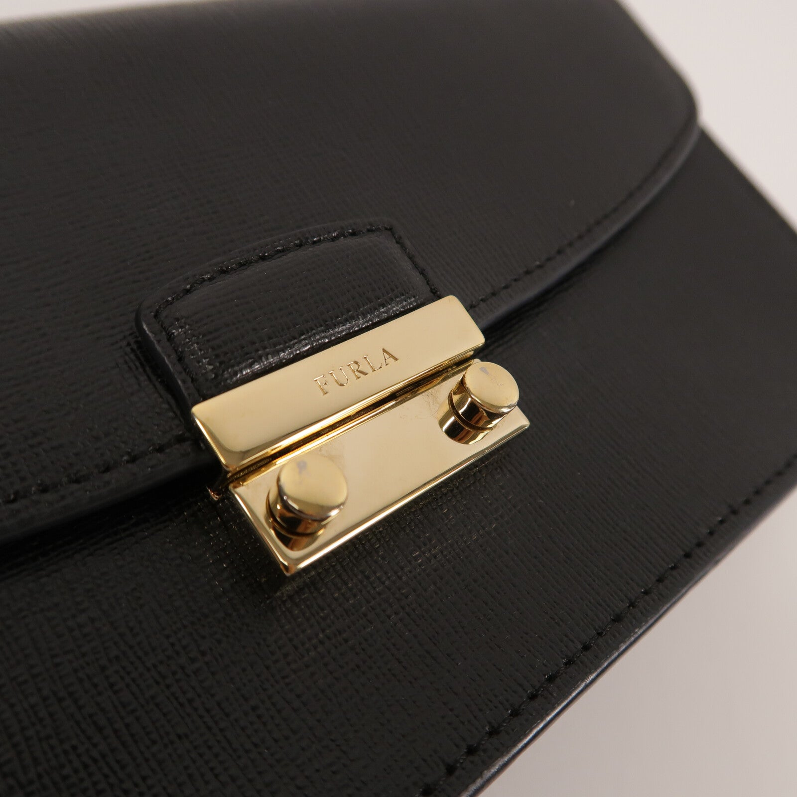 Furla 牛皮皮革Chain Shoulder Bag鏈帶肩背袋