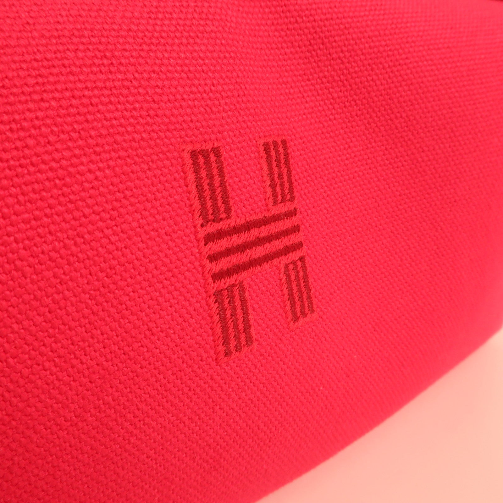 HERMES 帆布Bride a Brac銀扣手挽袋Hibiscus