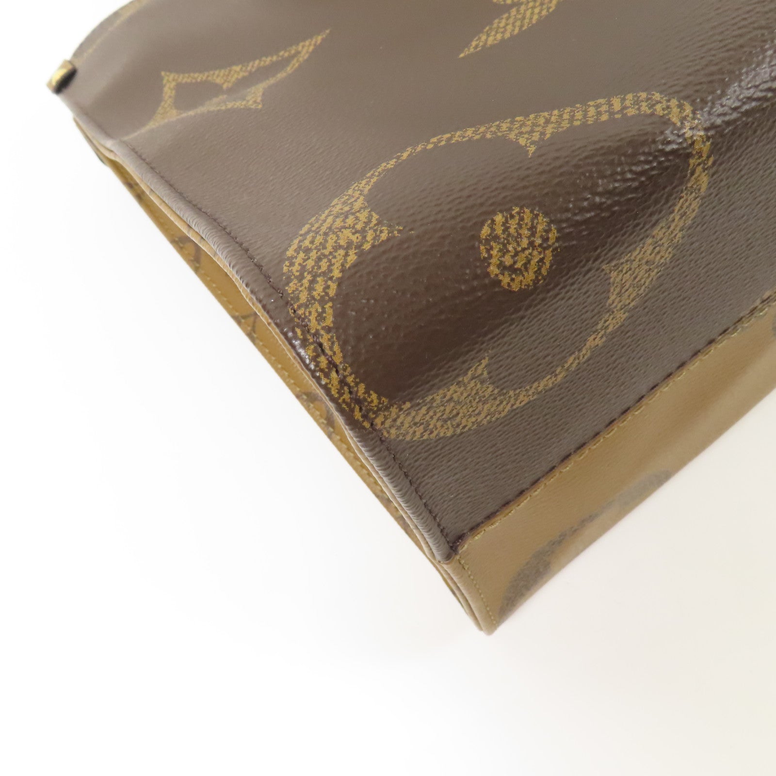 LOUIS VUITTON Monogram Giant On The Go MM金扣手挽肩背兩用袋