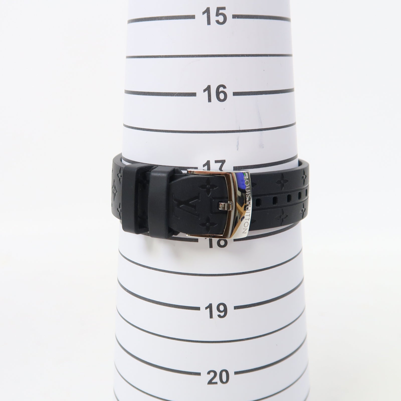 LOUIS VUITTON Tambour Dual Time MM不鏽鋼手錶石英機芯銀色