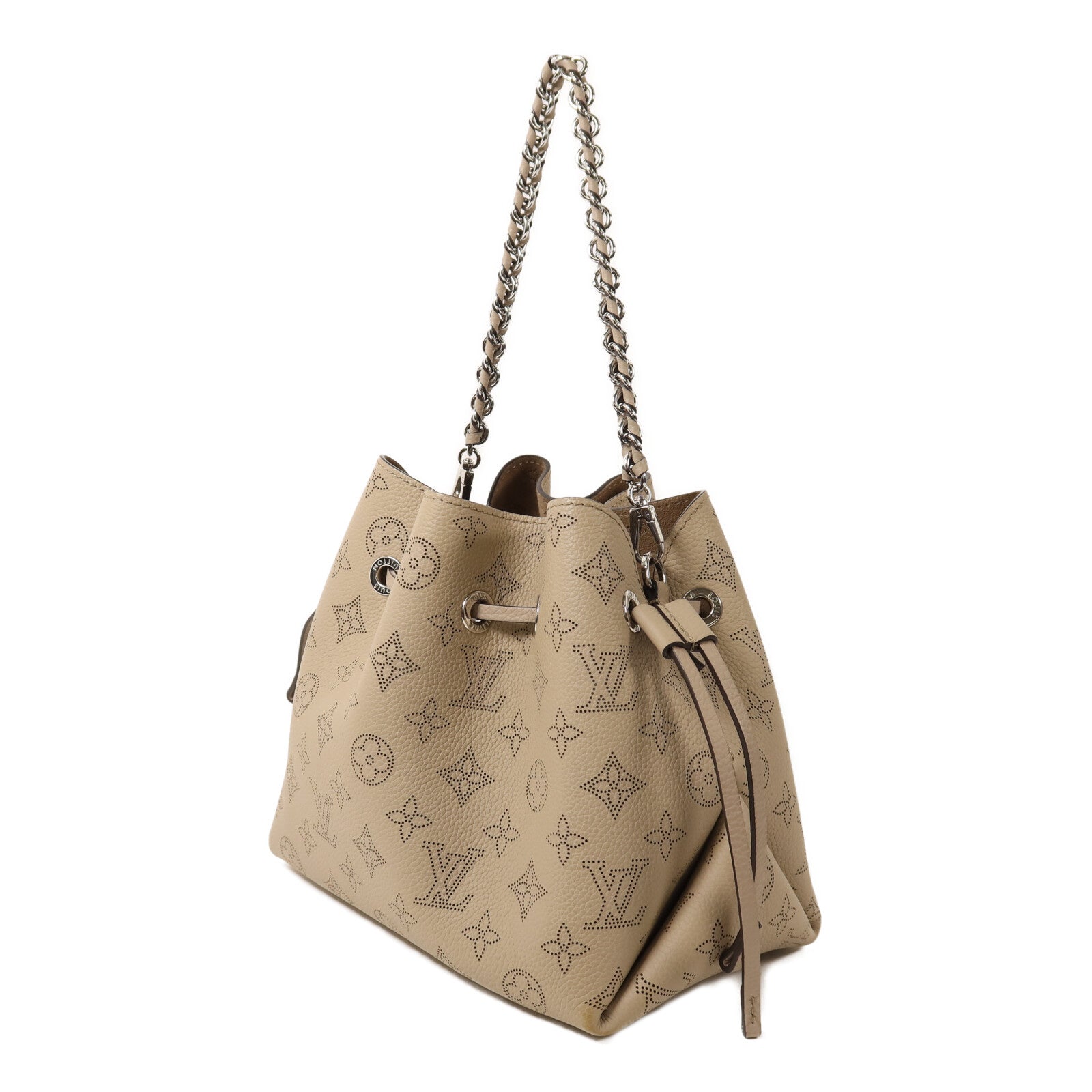 LOUIS VUITTON Mahina Bella銀扣鏈帶肩背袋