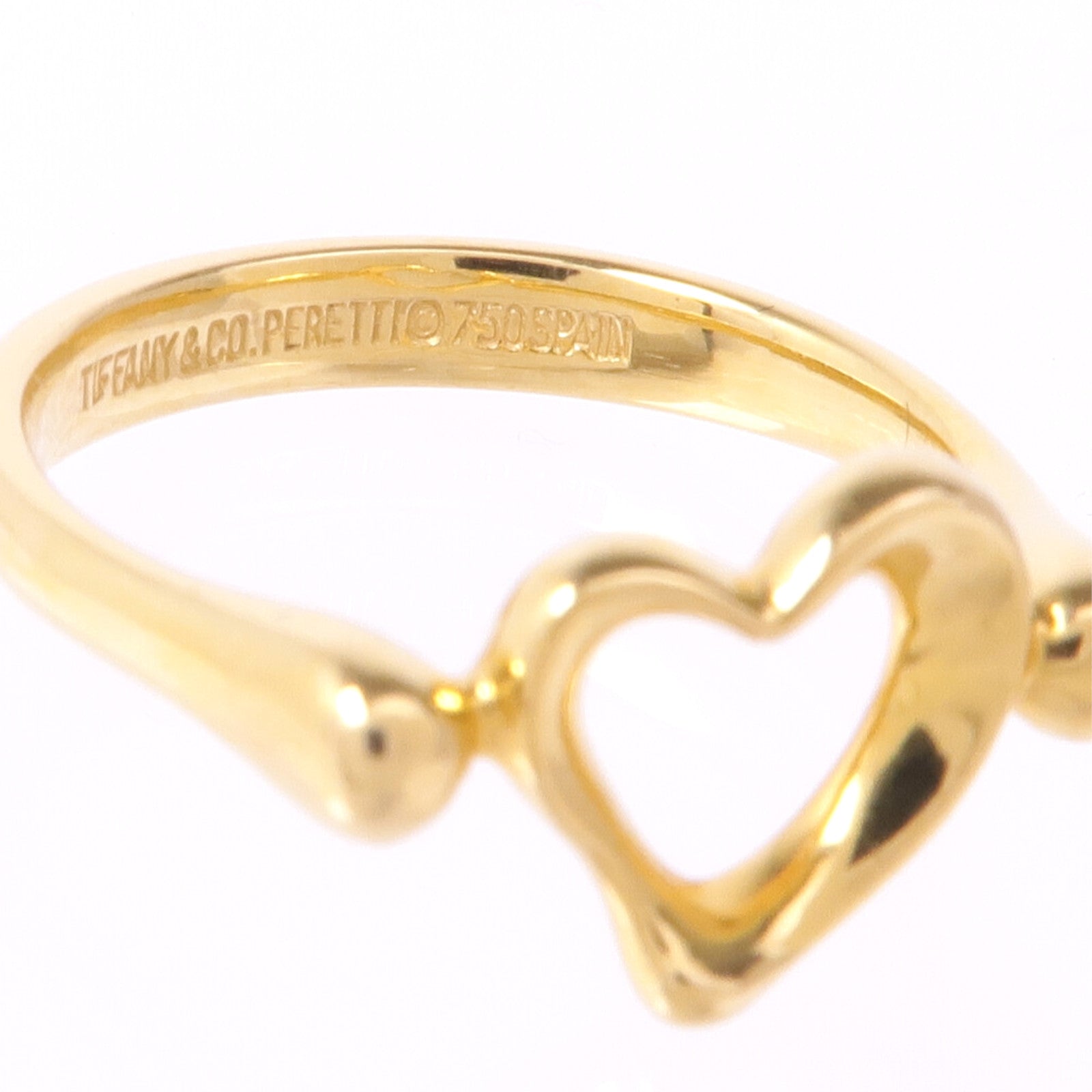 TIFFANY＆CO 18K黃金Heart Ring戒指US#5.5