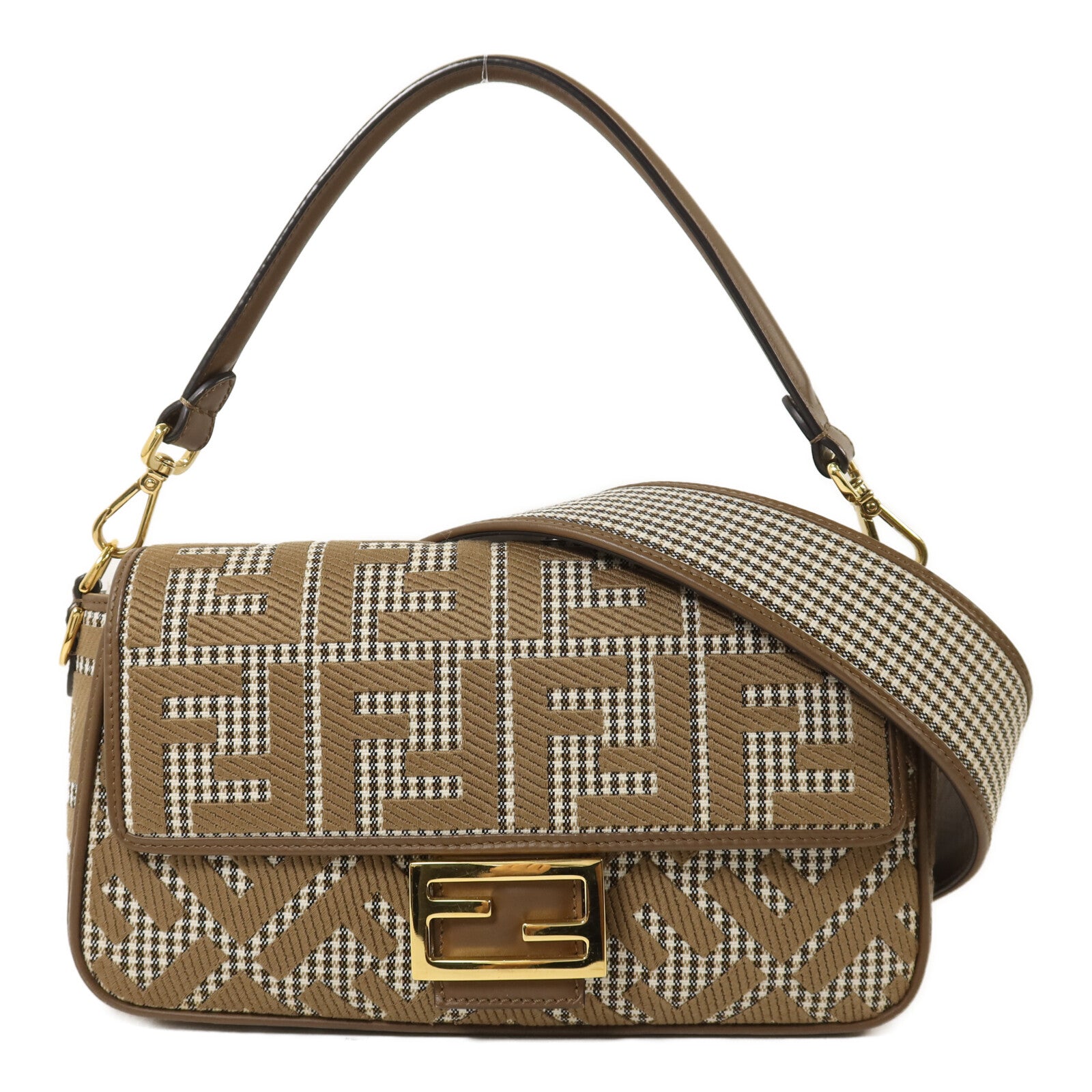 FENDI 帆布Baguette手挽肩背兩用袋
