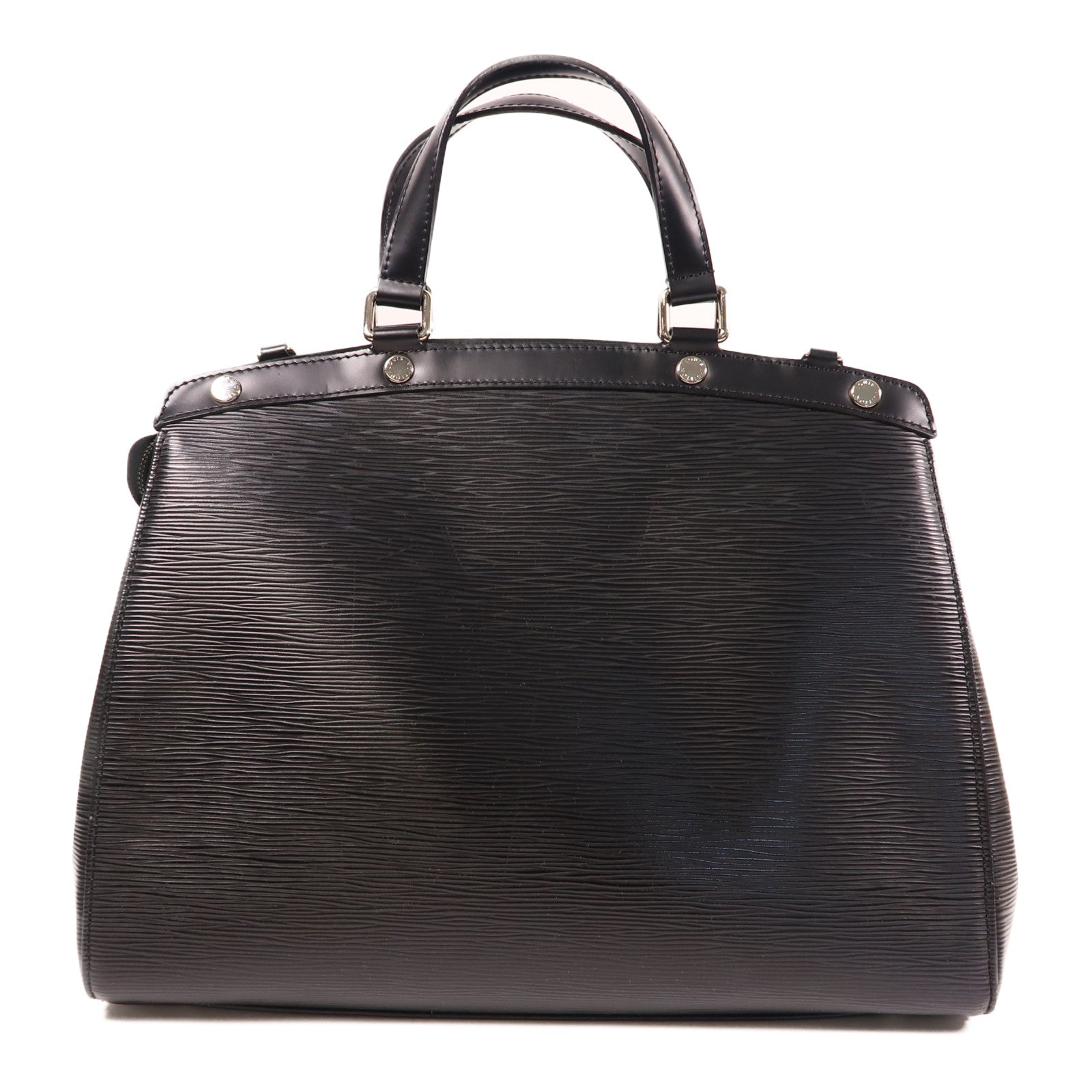 LOUIS VUITTON Epi Brea GM銀扣手挽肩背兩用袋黑色