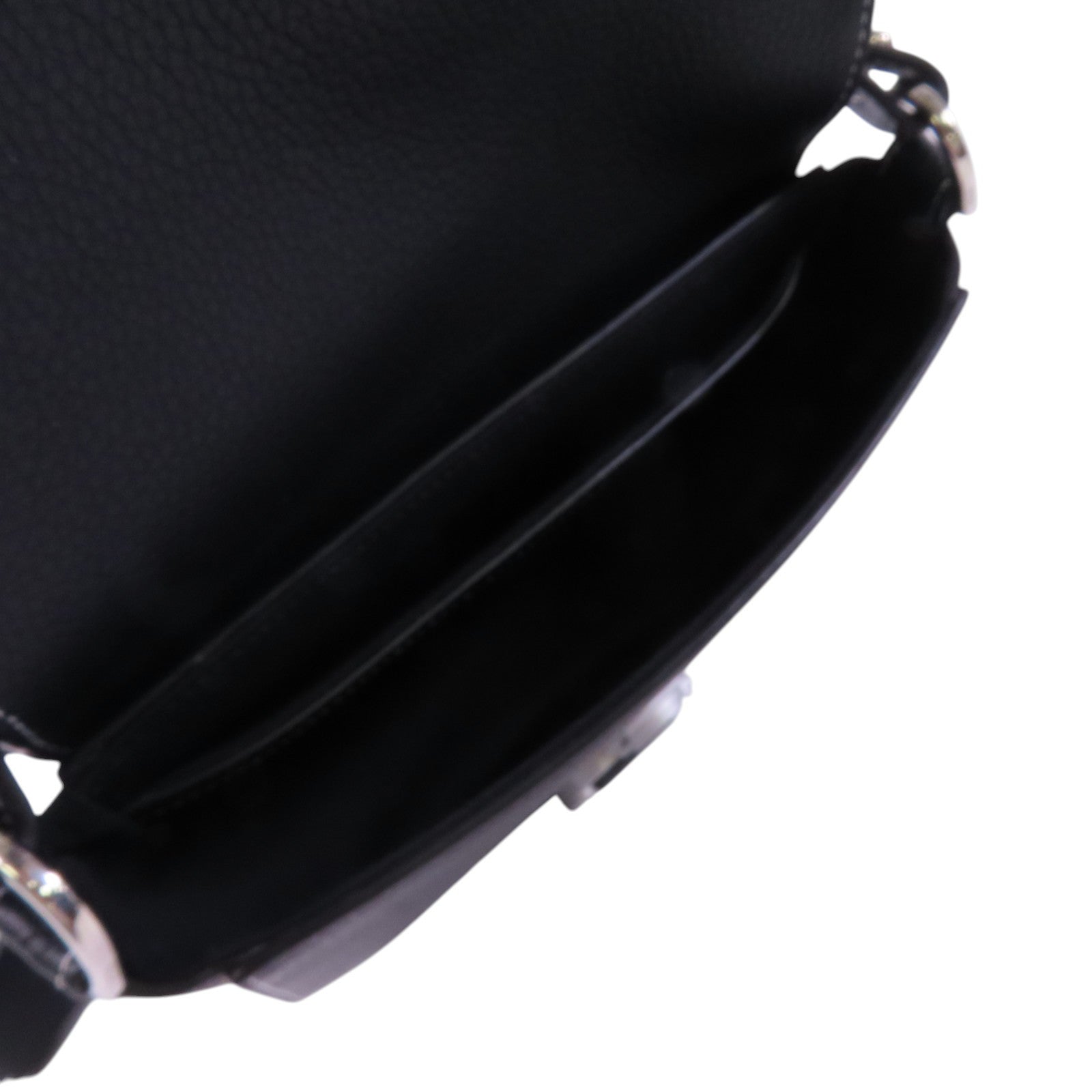 Dior 牛皮皮革Mini Saddie銀扣肩背袋