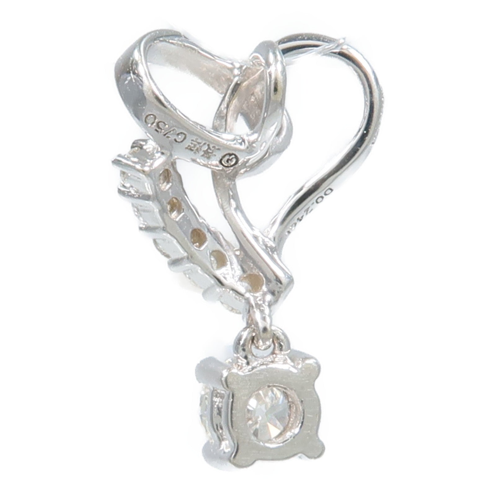 JEWELRY 18K白金Diamond Pendant鑽石吊墜