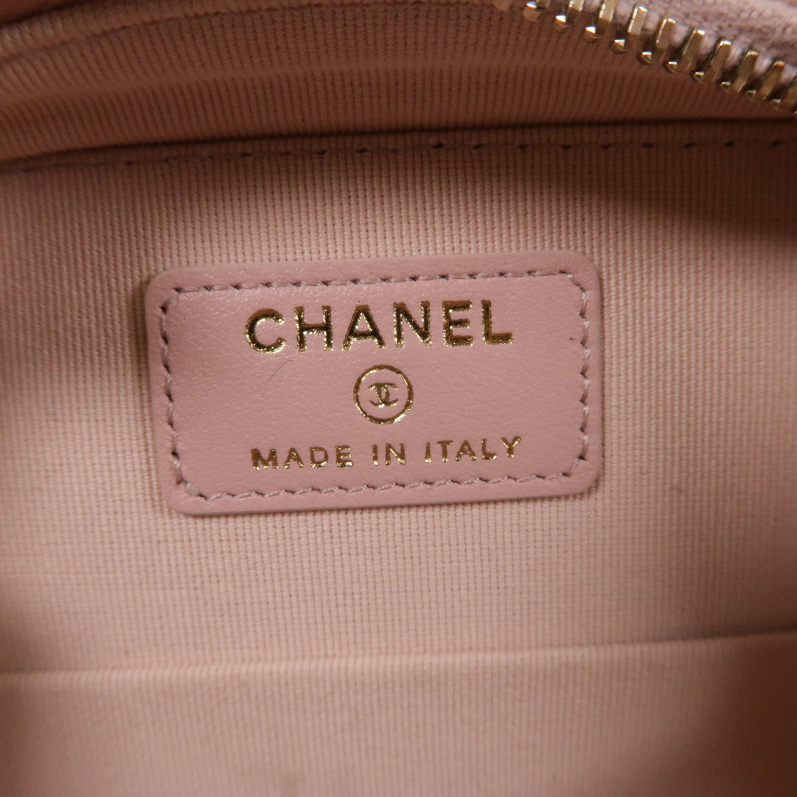 CHANEL 菱格牛皮皮革Shoulder Bag金扣鏈帶肩背袋粉紅色