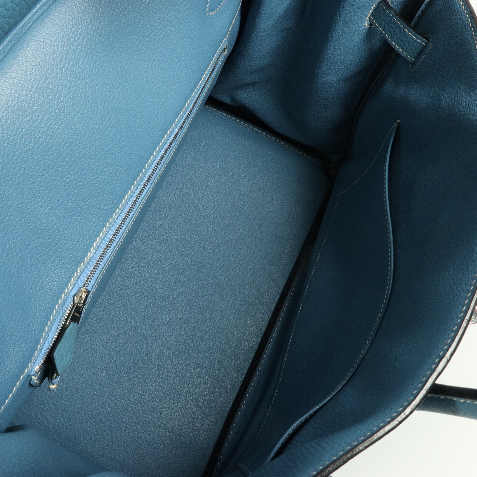 HERMES Togo皮革Birkin 35手挽袋Bleu Jean