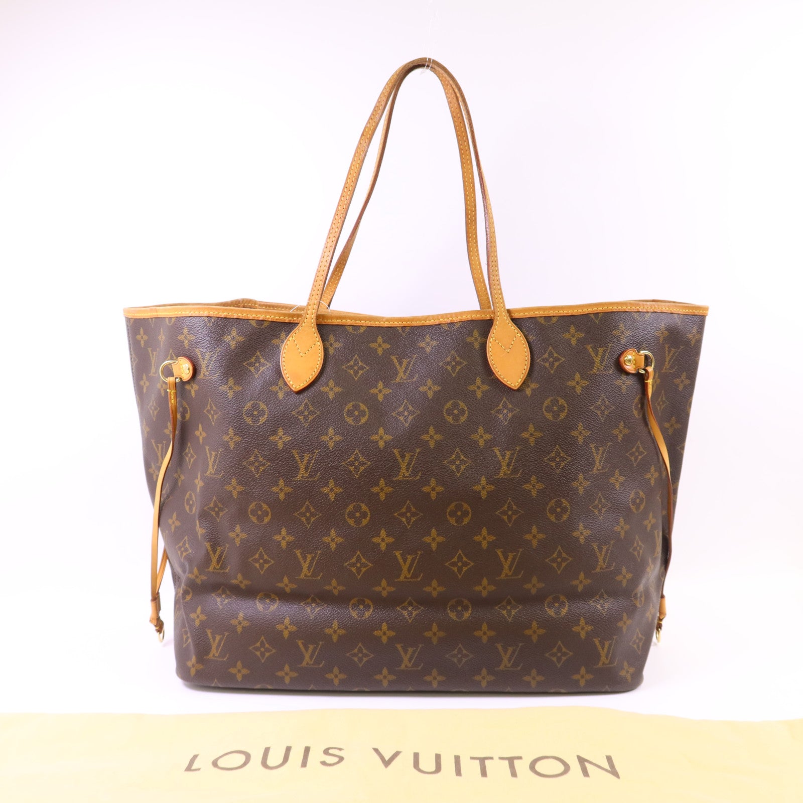 LOUIS VUITTON Monogram Neverfull GM Tote Bag金扣肩背袋